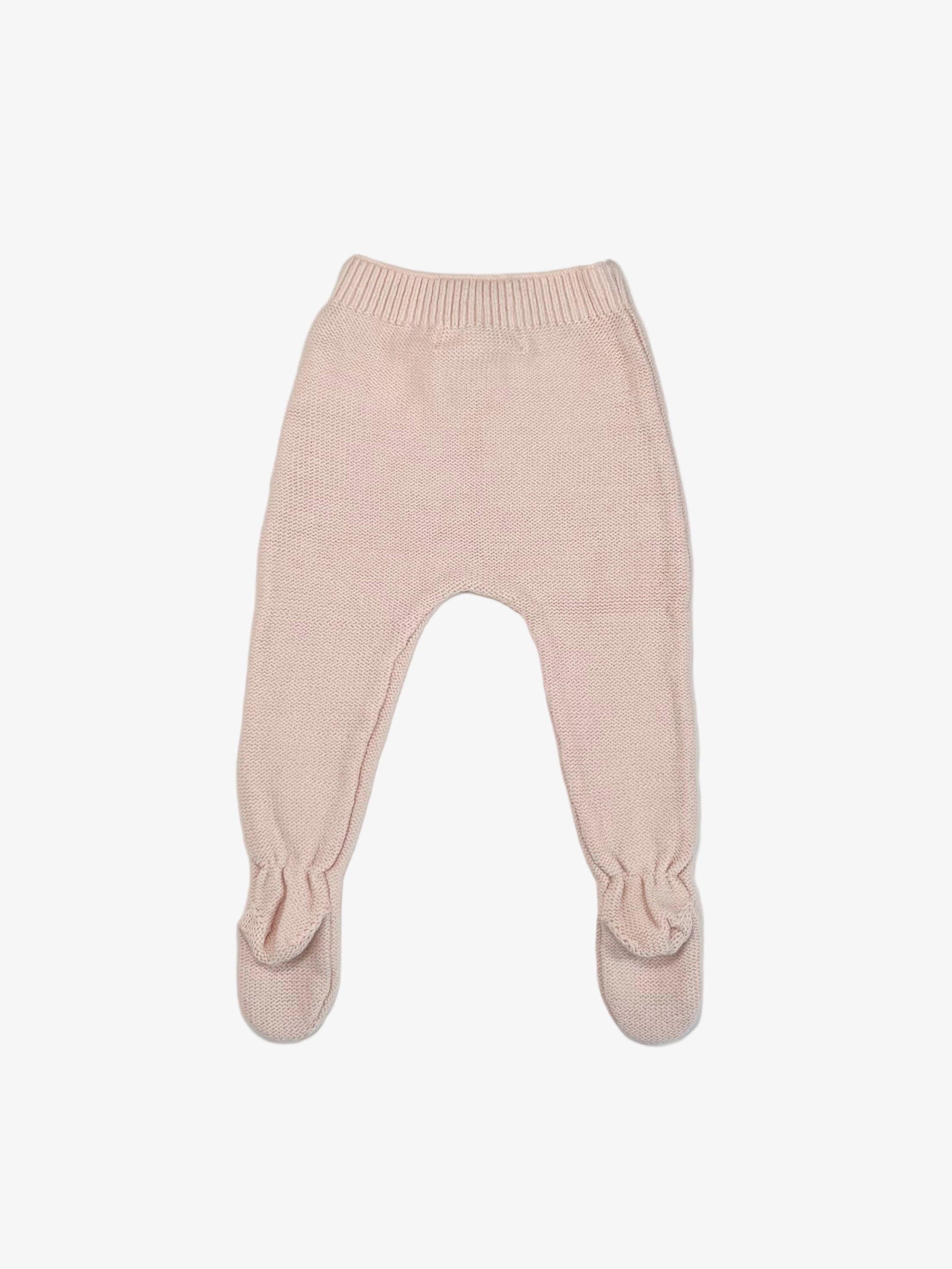 Zara - Knitted Pants with Feet (0–3 Months)