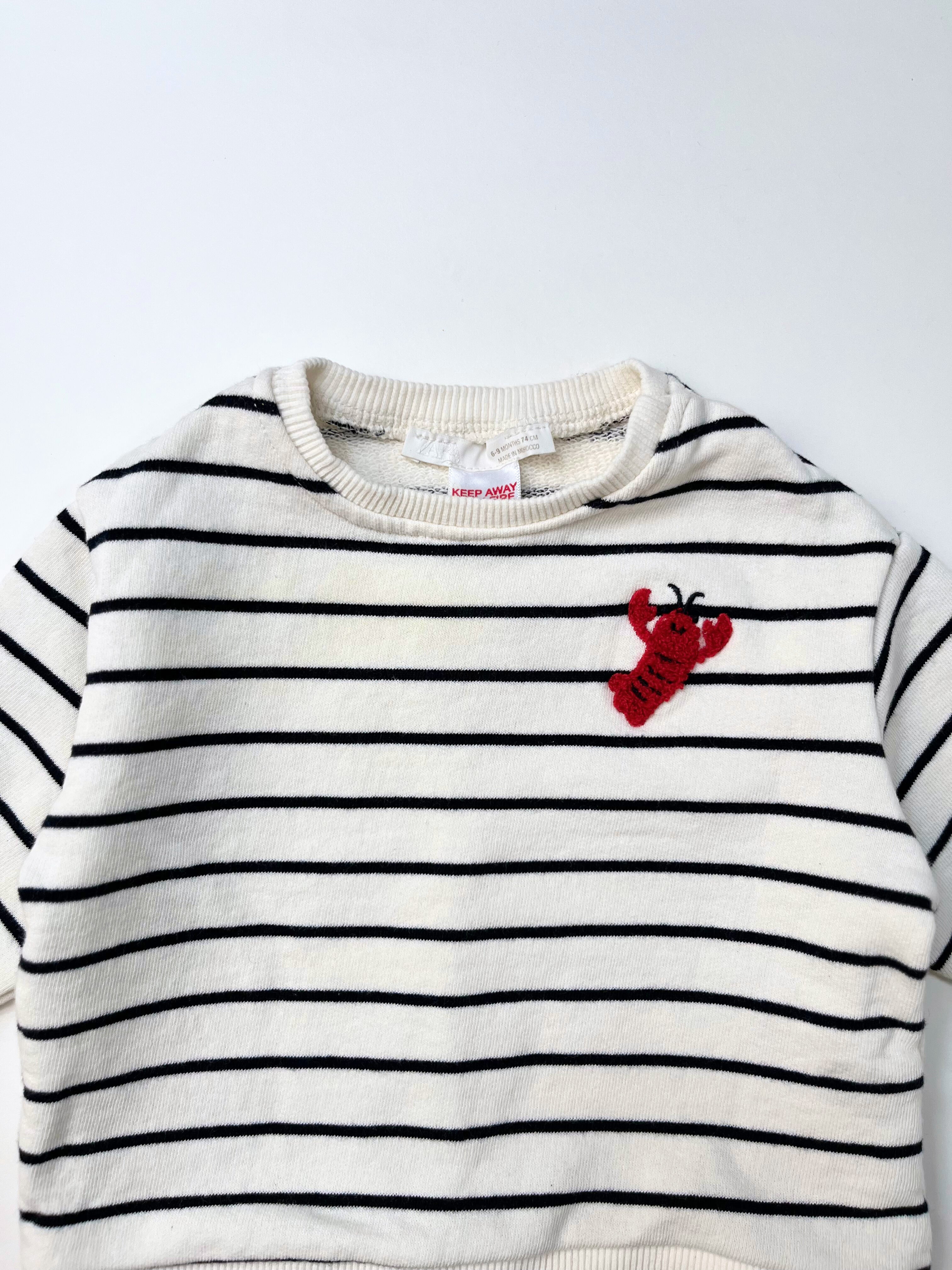 Zara – Sweatshirt (Size 6–9 months)