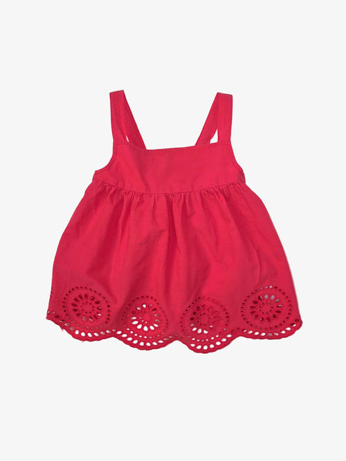 ABCD'R - Top with Straps and Eyelet Hem (Size 3–4 years)