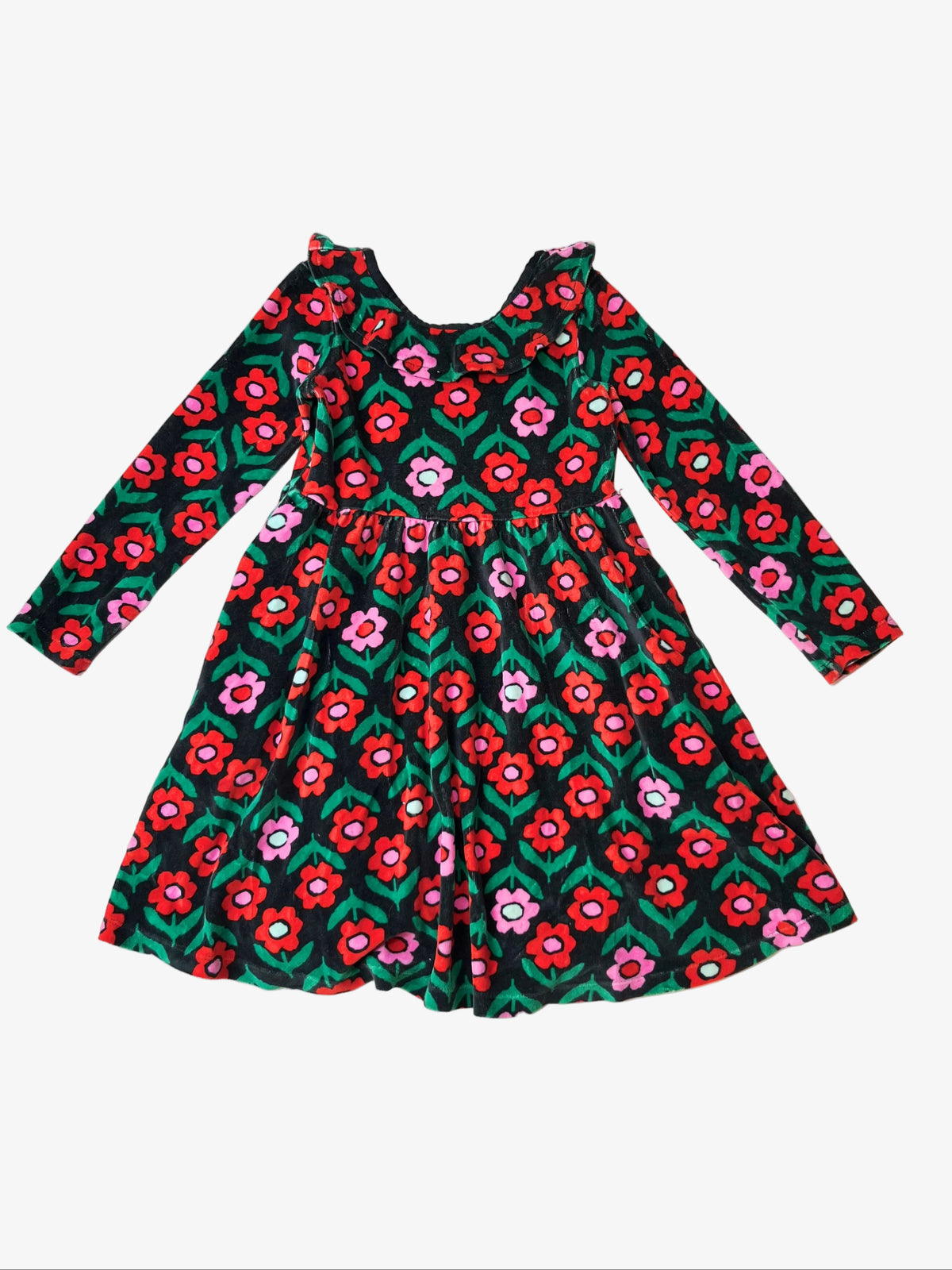 Hanna Andersson – Velvet Dress (Size 6–7 years)
