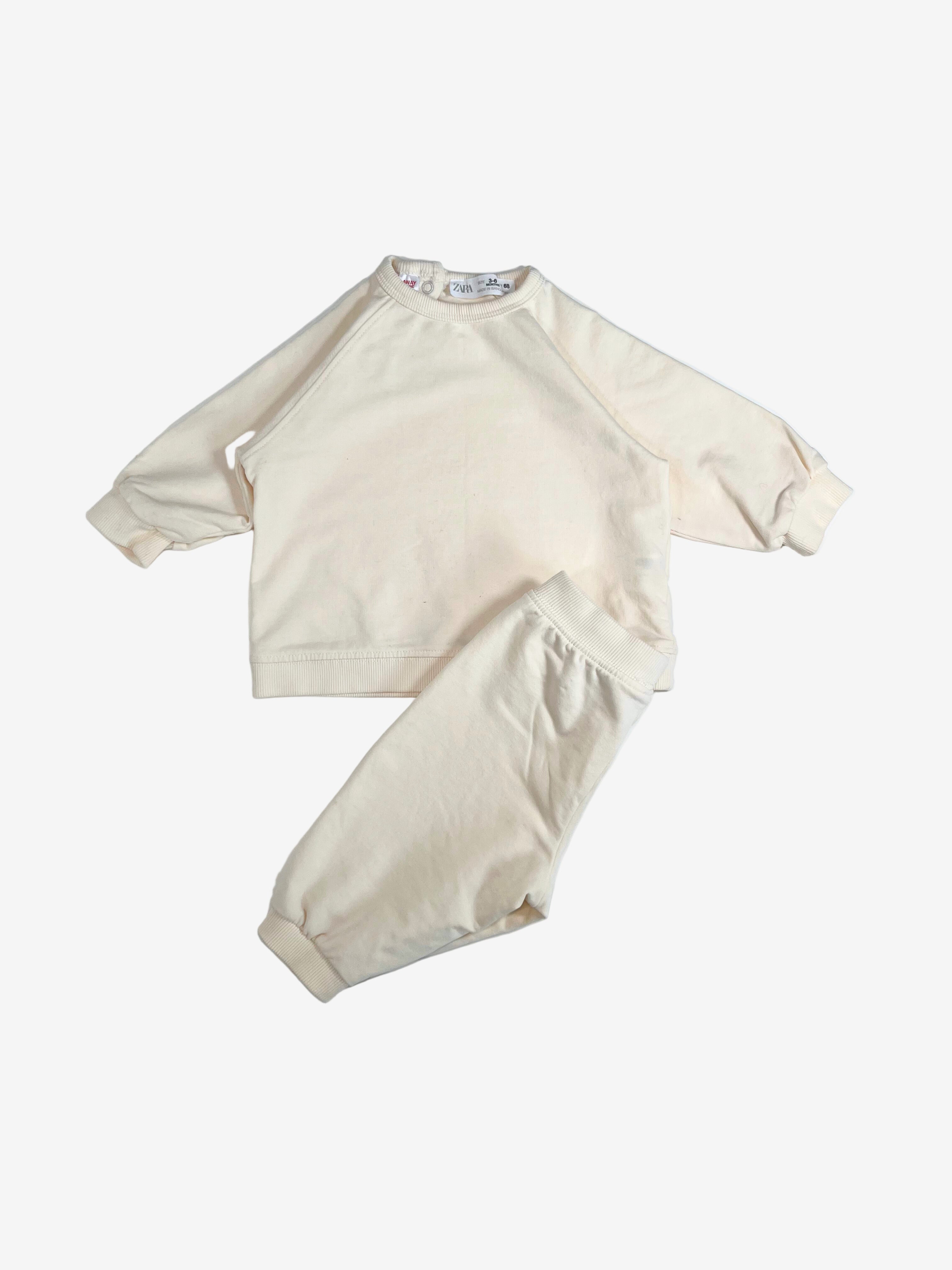 Zara Sweatshirt & Sweatpants Set – 3–6 Months