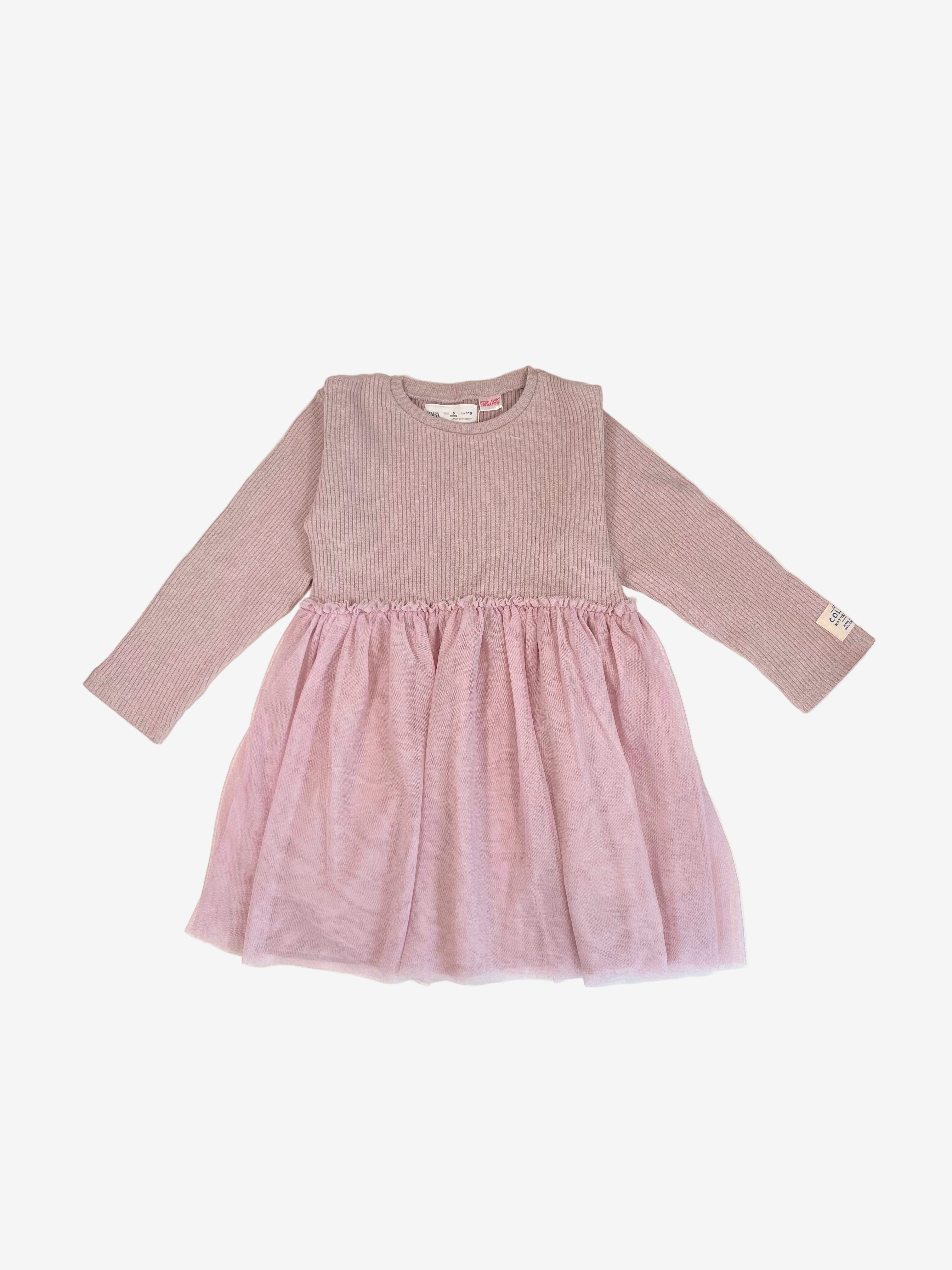 Zara - Knitted Dress with Tutu Skirt – Size 5 Years