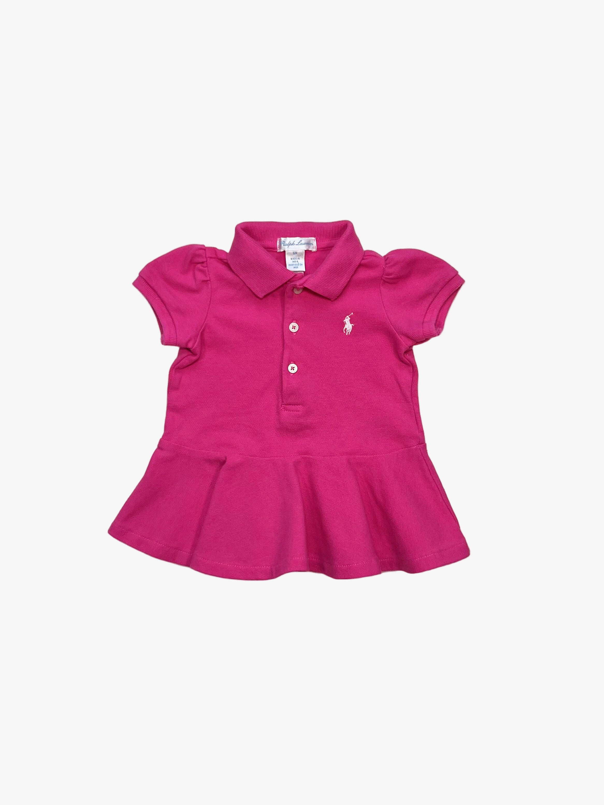 Ralph Lauren – Polo T-Shirt with Ruffles (Size 6 months)