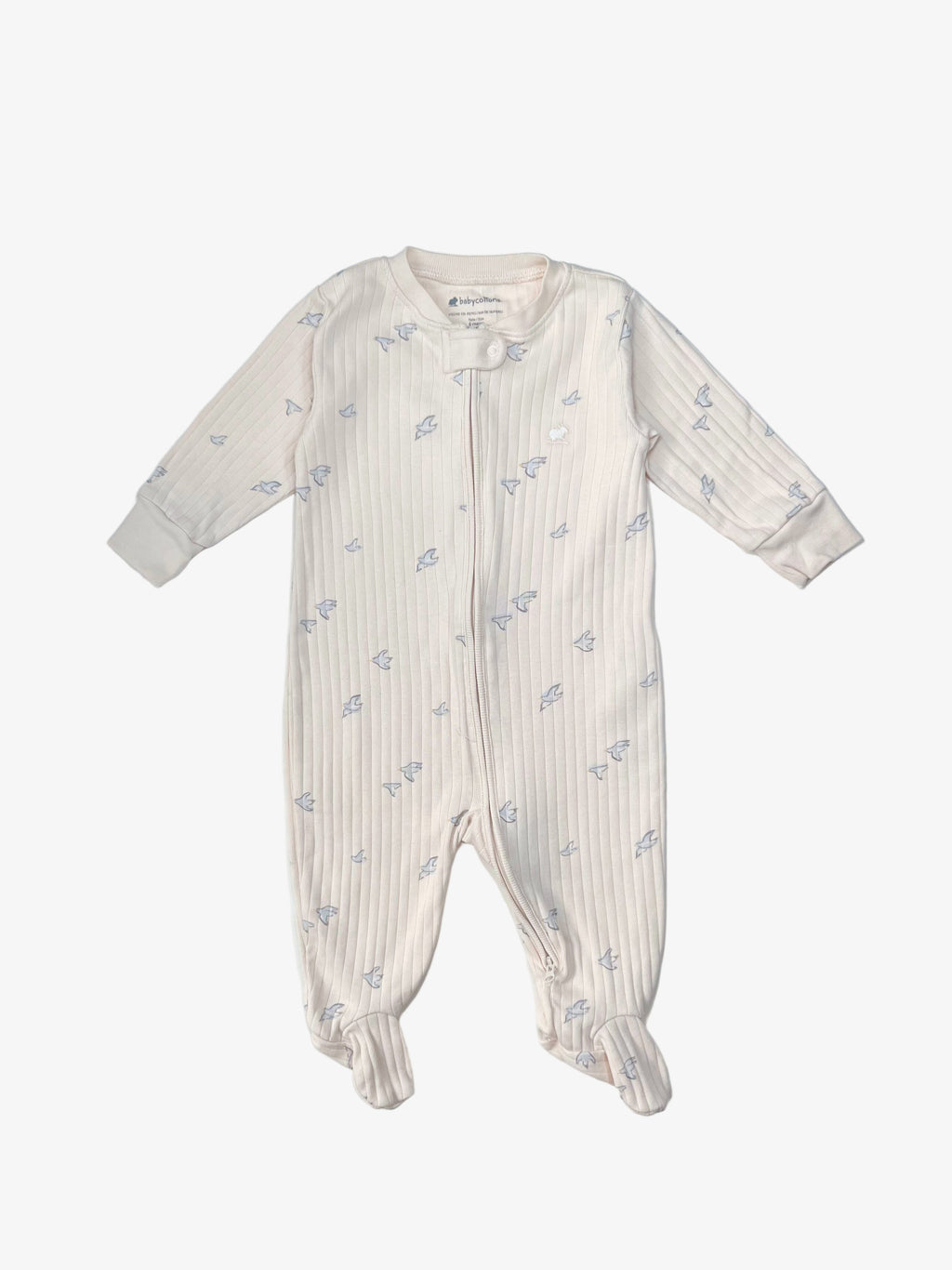 Baby Cottons – Footies with Zipper (Size 6 Months)