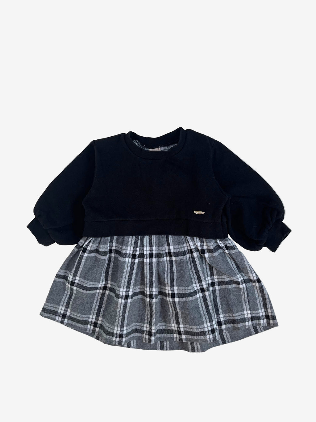 Petit Main – Flannel Skirt & Sweatshirt Dress (2–3 Years)
