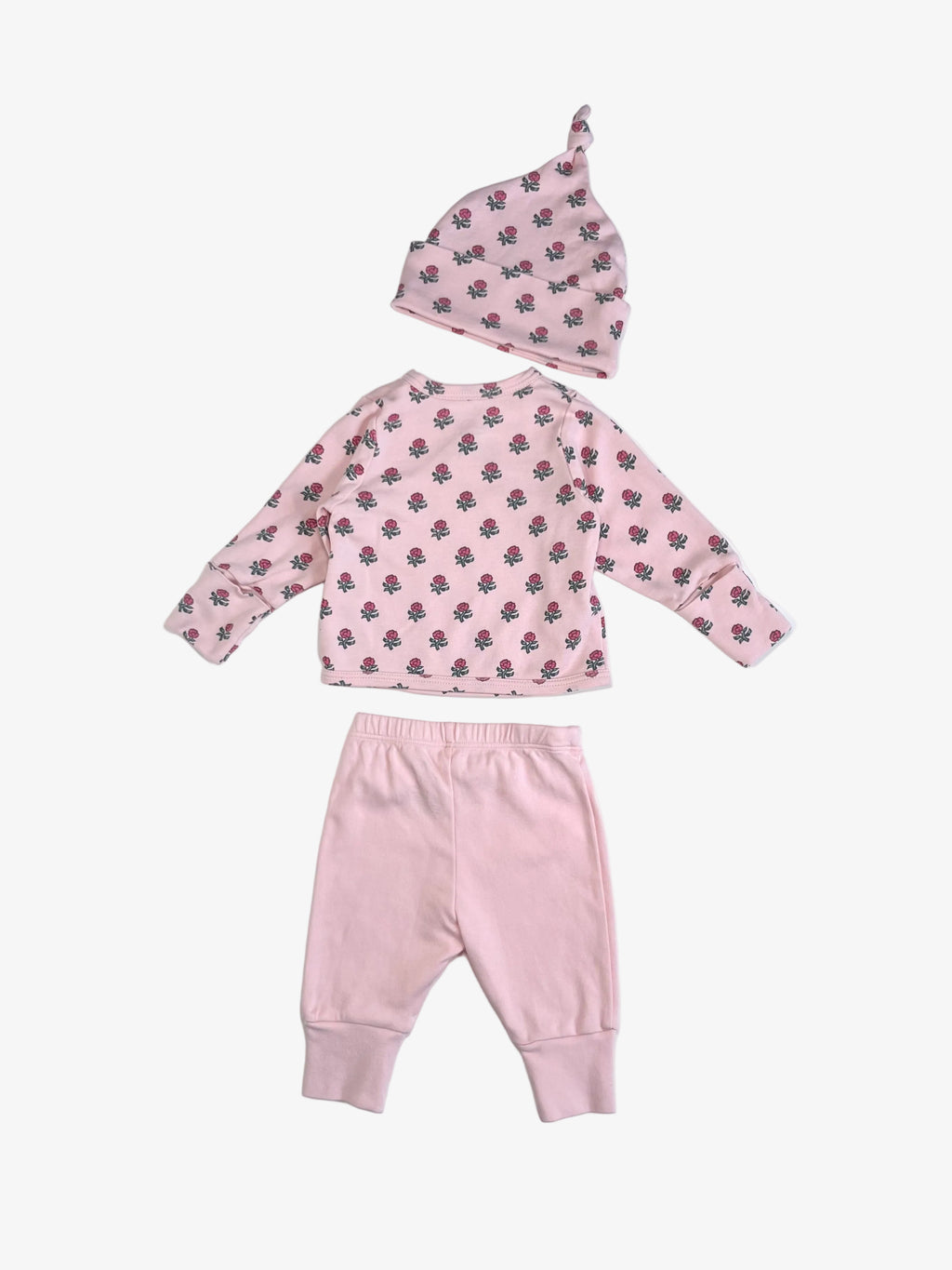 Pink Chicken – Newborn Set (Top, Bottom & Hat)