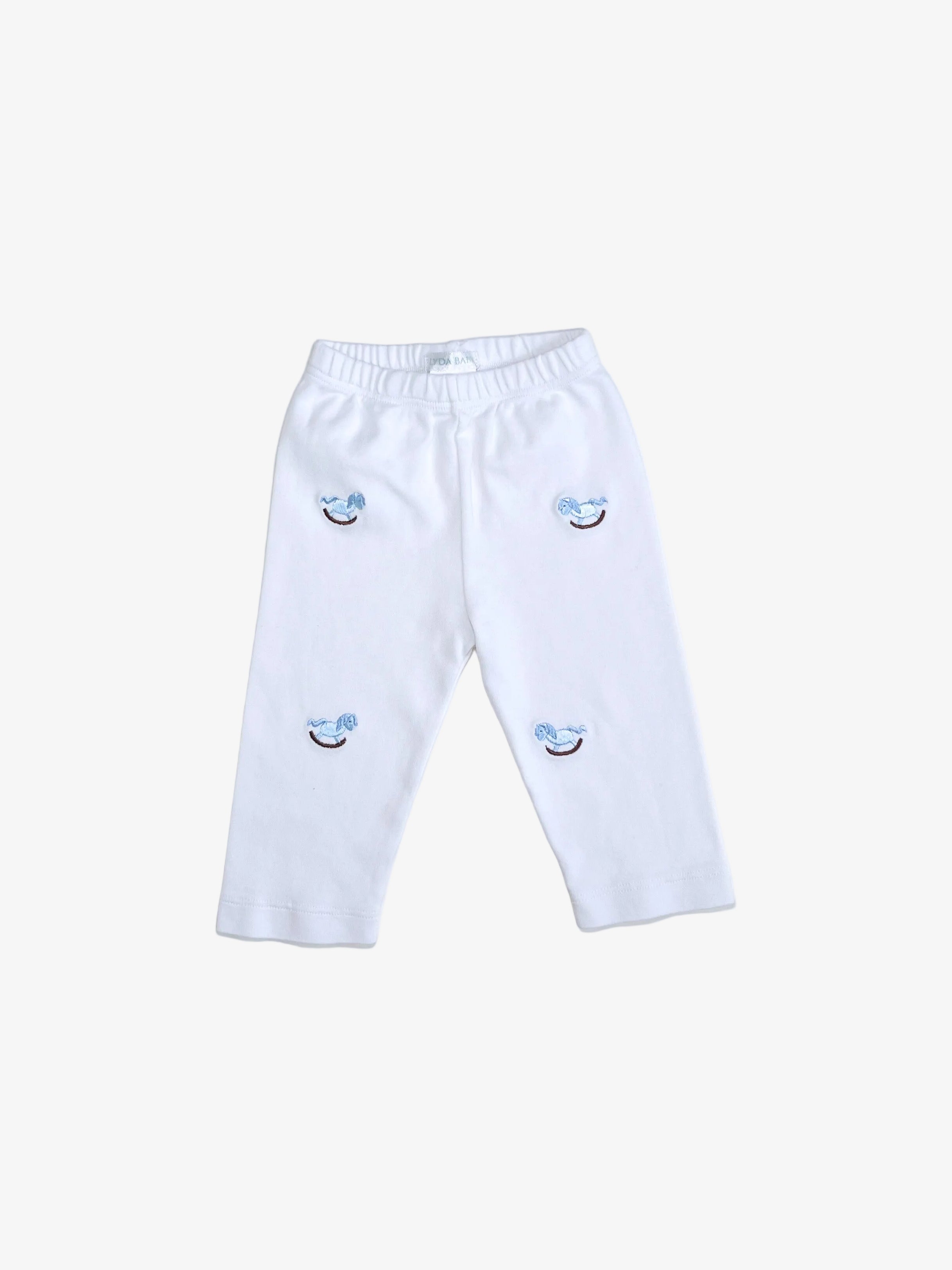 Lyda Baby – Pants with Horse Embroidery (Size 3–6 months)