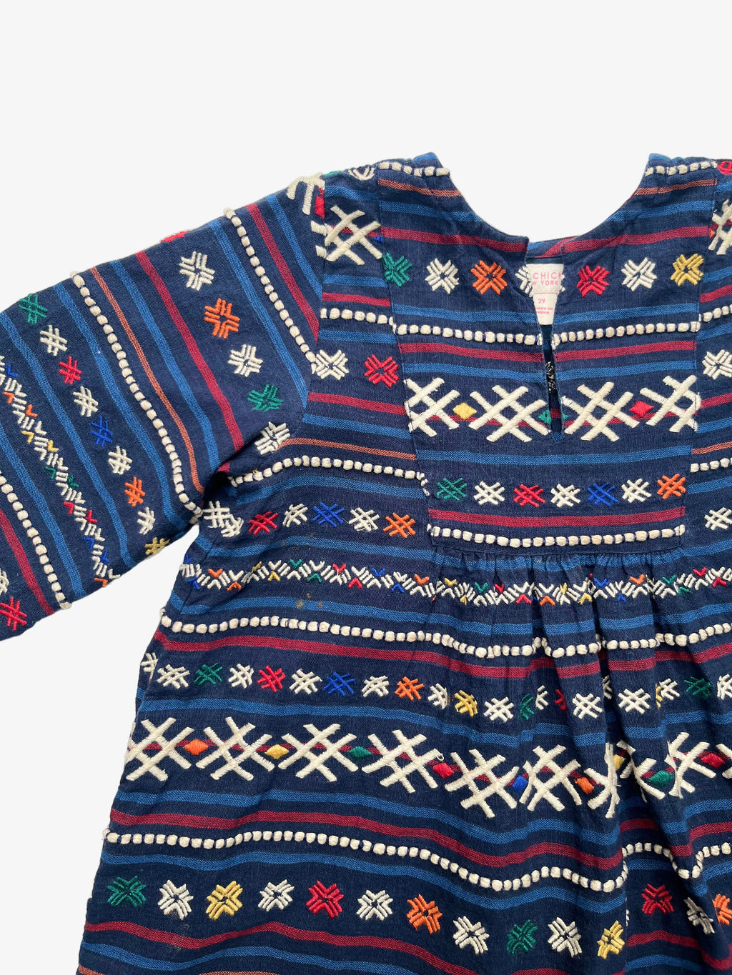 Pink Chicken – Embroidered Dress (Size 2–3 Years)