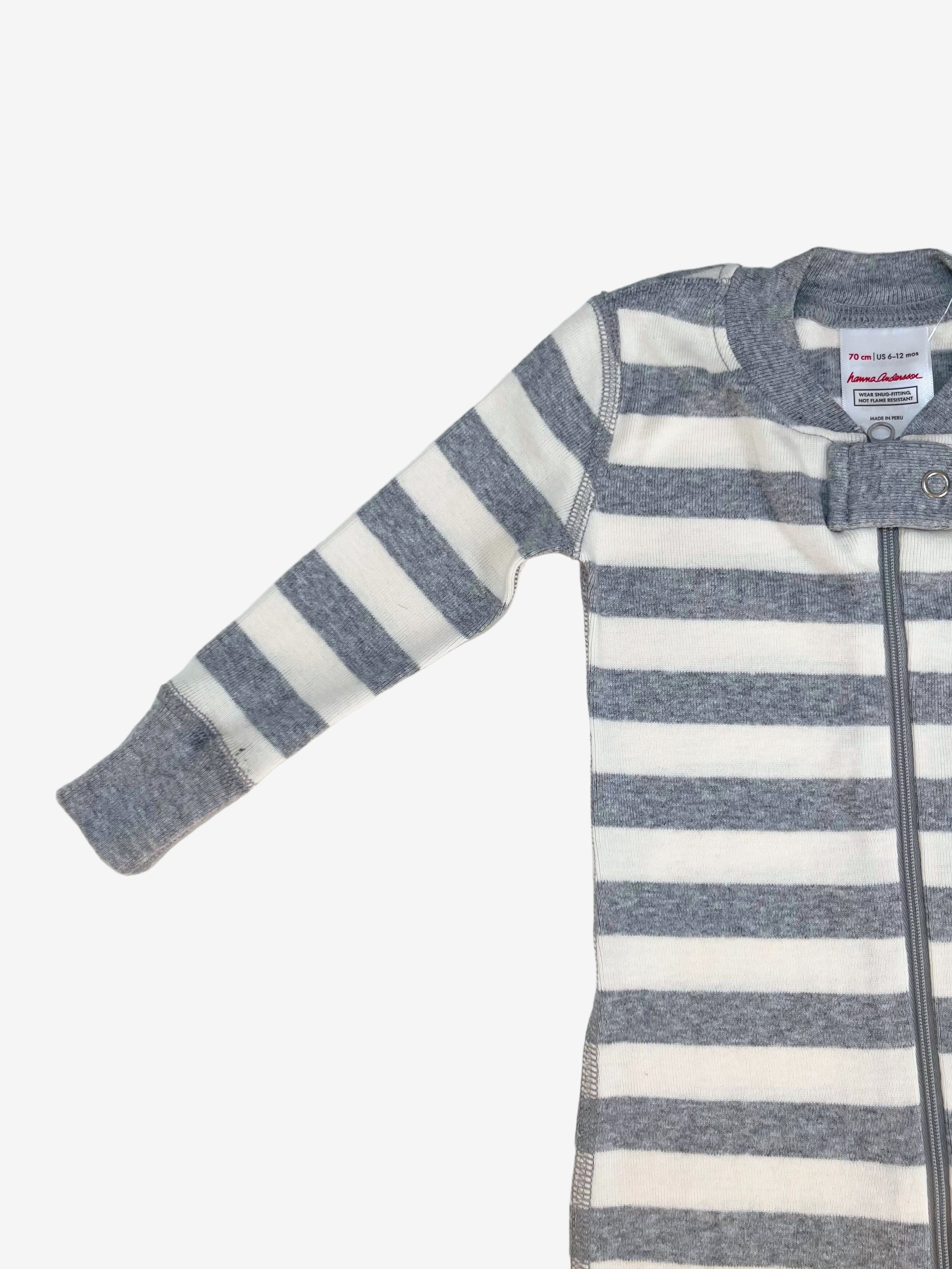 Hanna Andersson – Striped Romper (6–12 Months)
