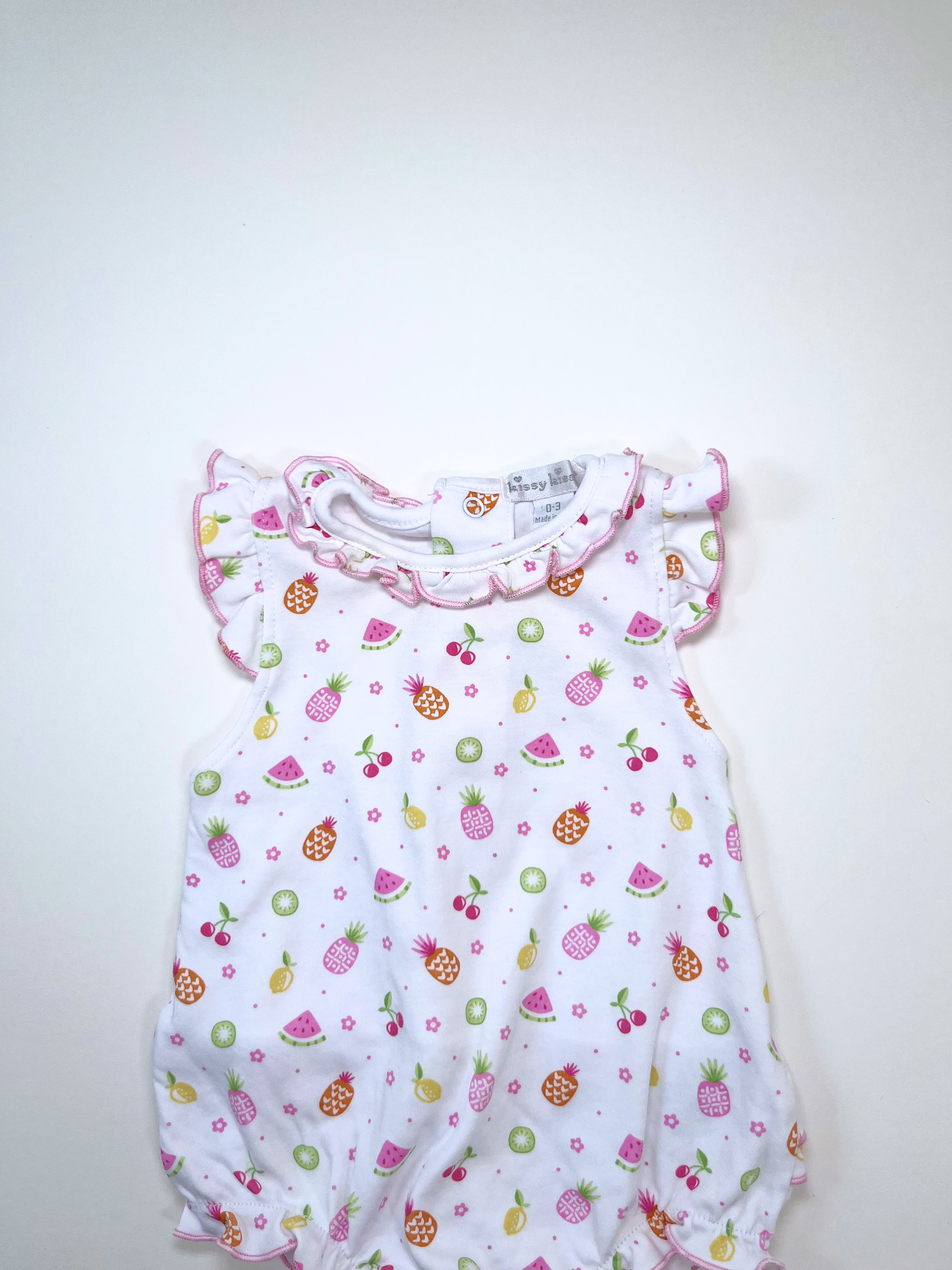 Kissy Kissy – Short-Sleeve Onesie (Size 0–3 months)