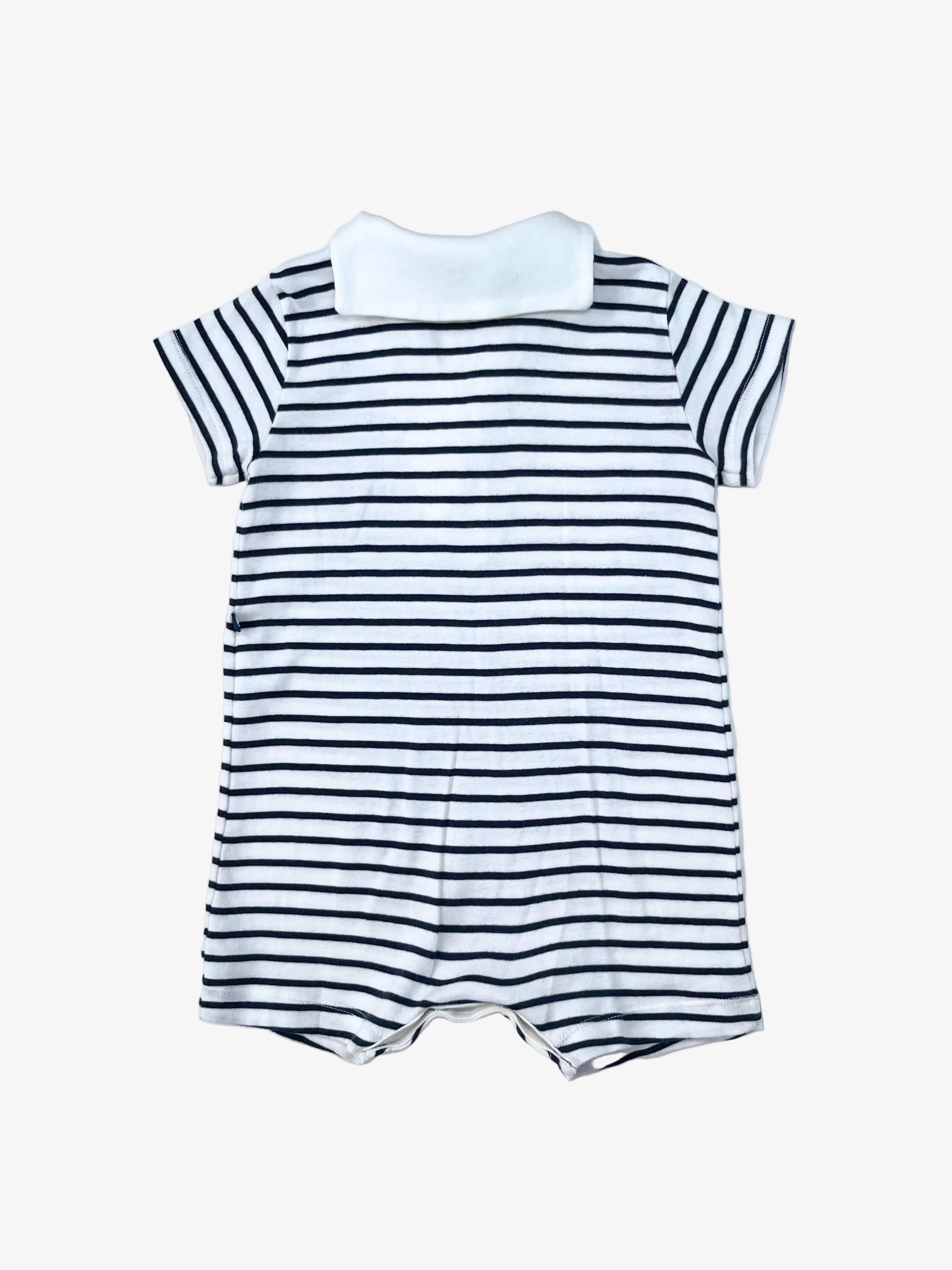 Petit Bateau – Short-Sleeve Romper (Size 12 months / 74 cm, runs small)