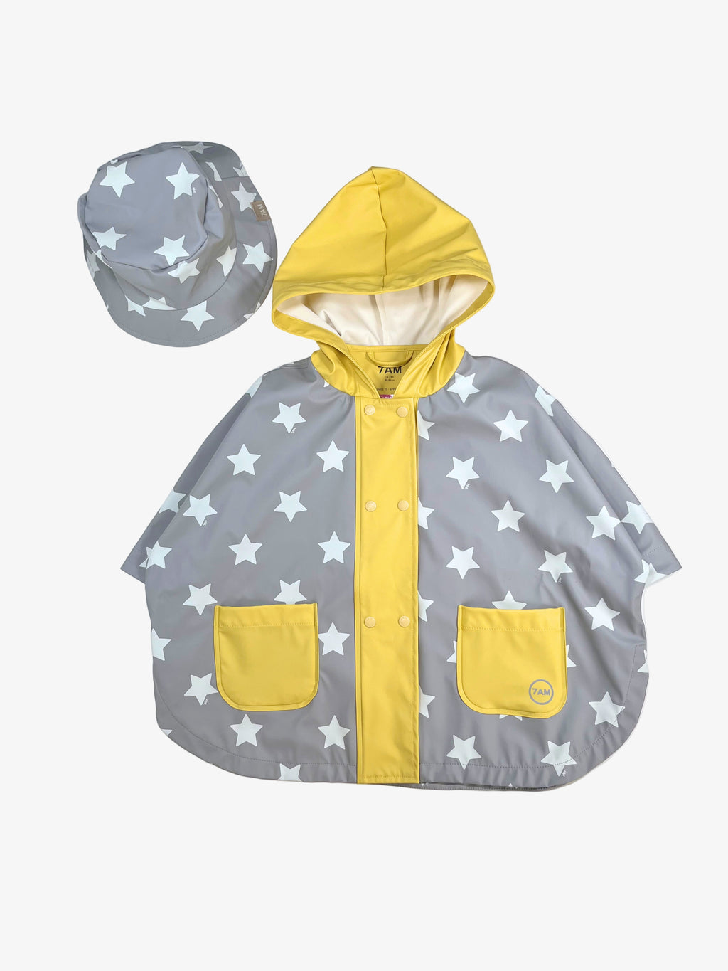 7AM – Raincoat with Bucket Hat (Size 12–18 months)