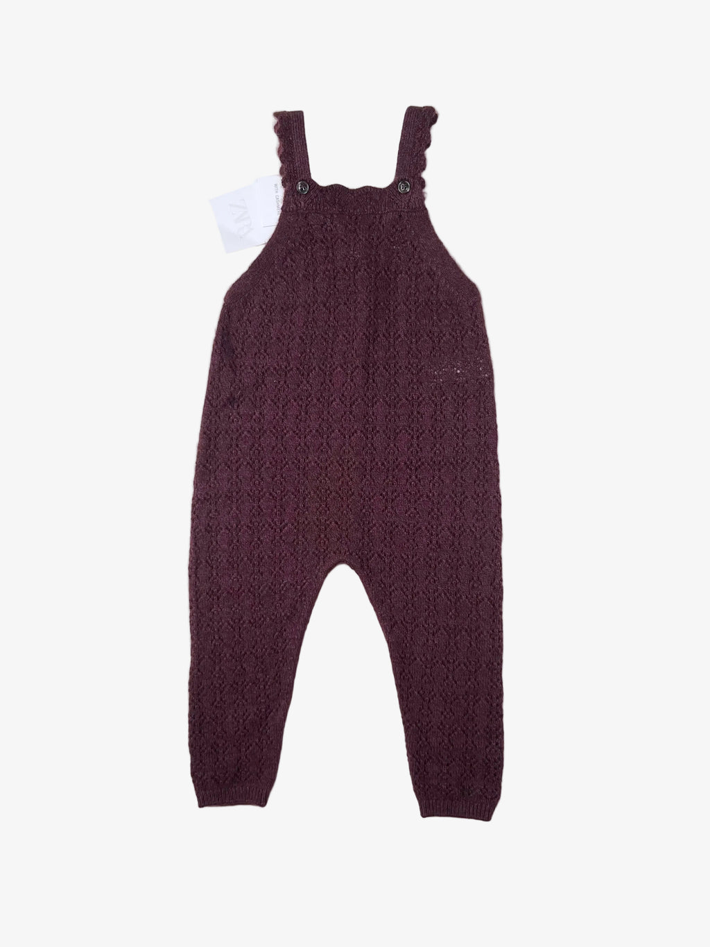 Zara – Knitted Overalls (Size 12–18 months / 86 cm, New with Tag)