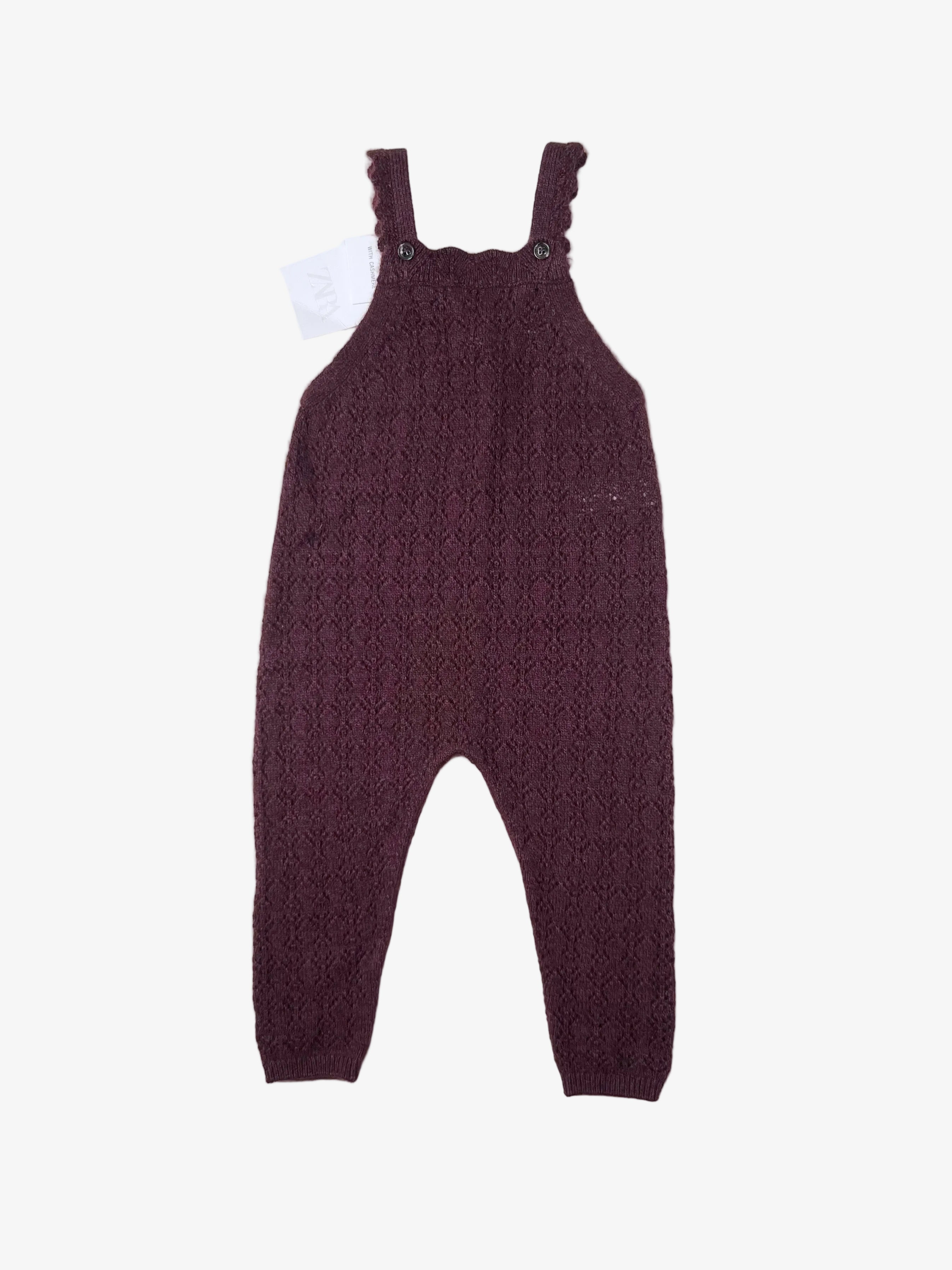 Zara – Knitted Overalls (Size 12–18 months / 86 cm, New with Tag)