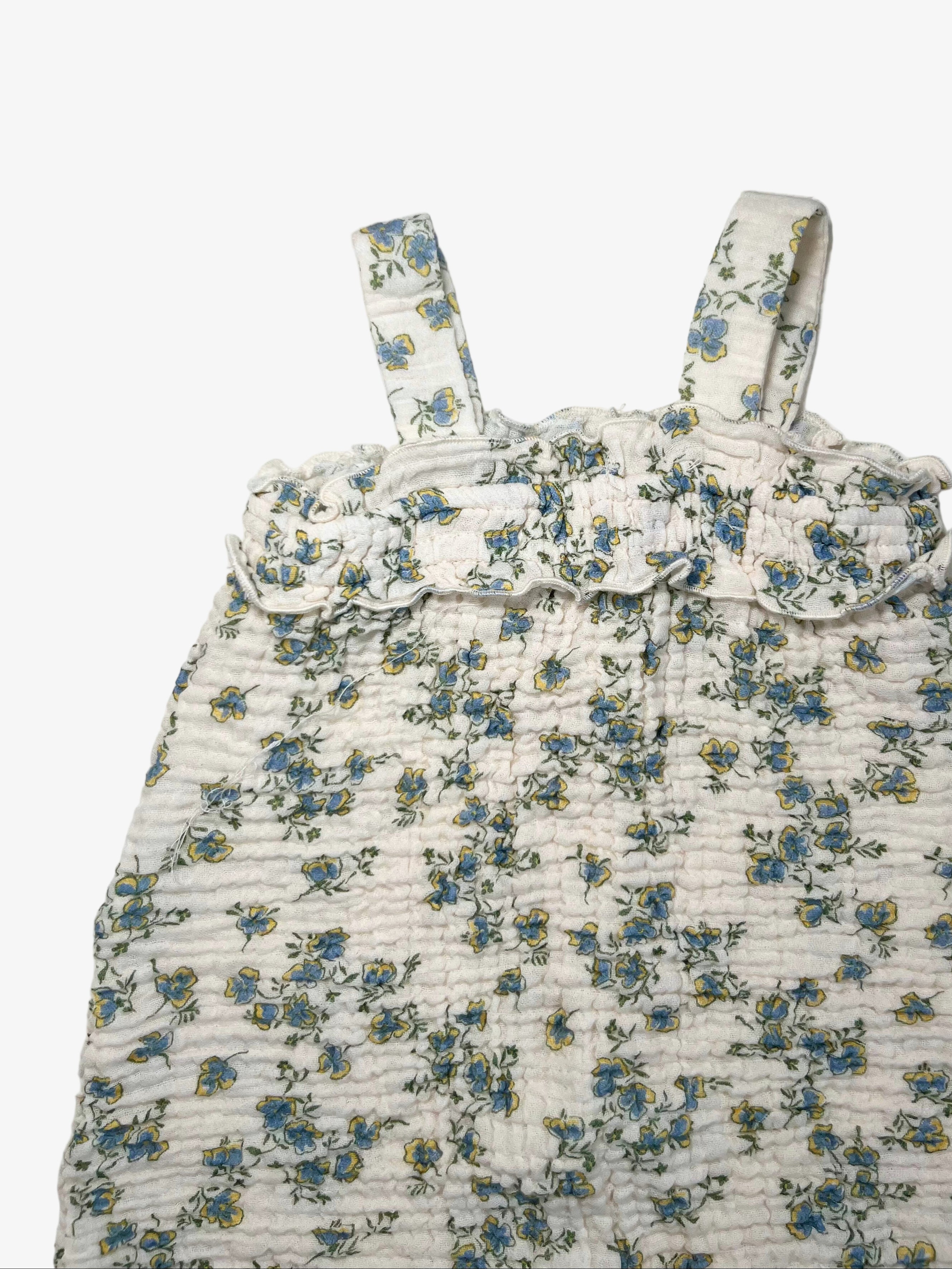 Zara – Baby Muslin Overalls (Size 6–9 Months)