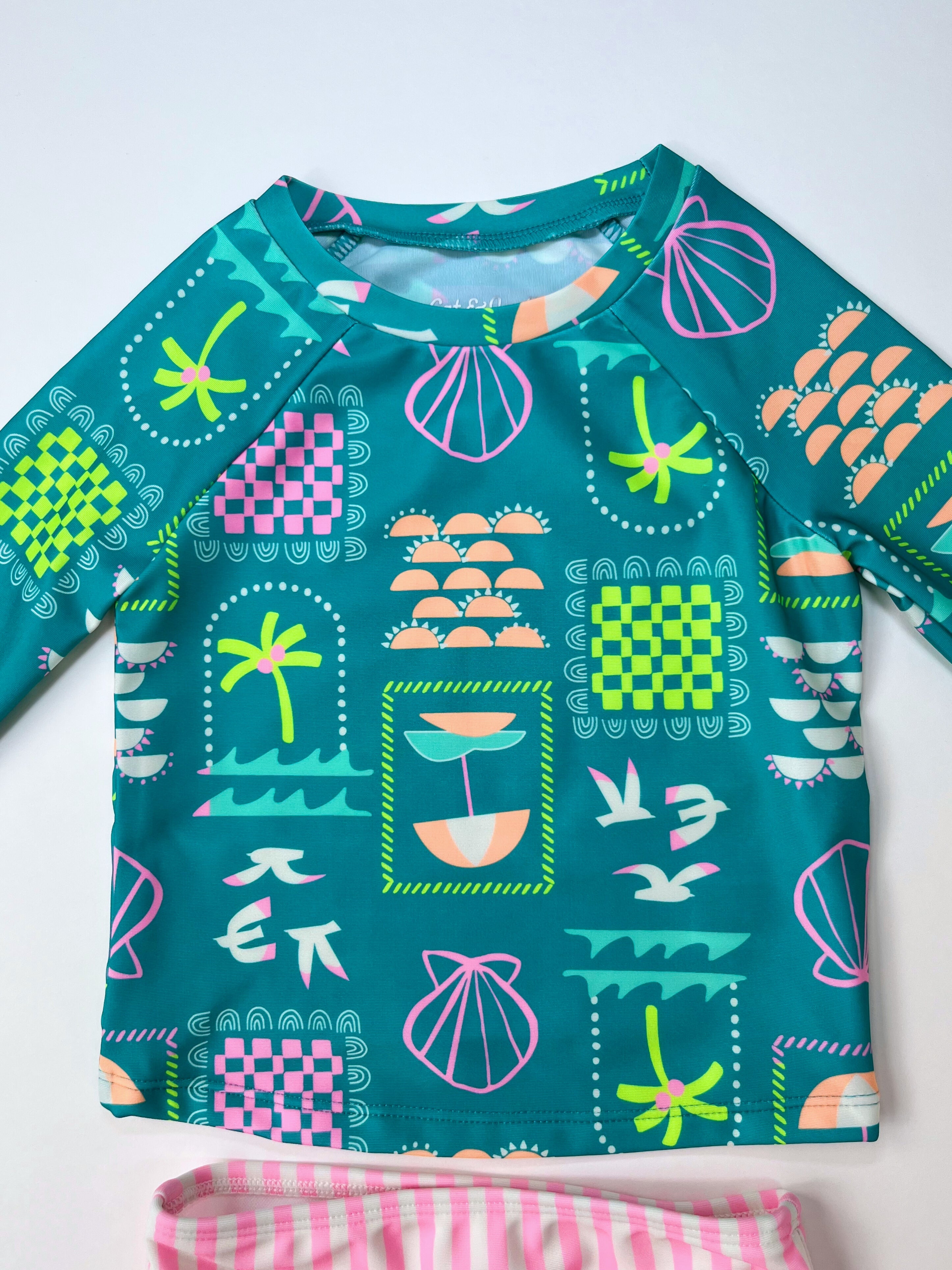Cat & Jack – Rashguard 2-Piece Swimsuit (Size 2T)