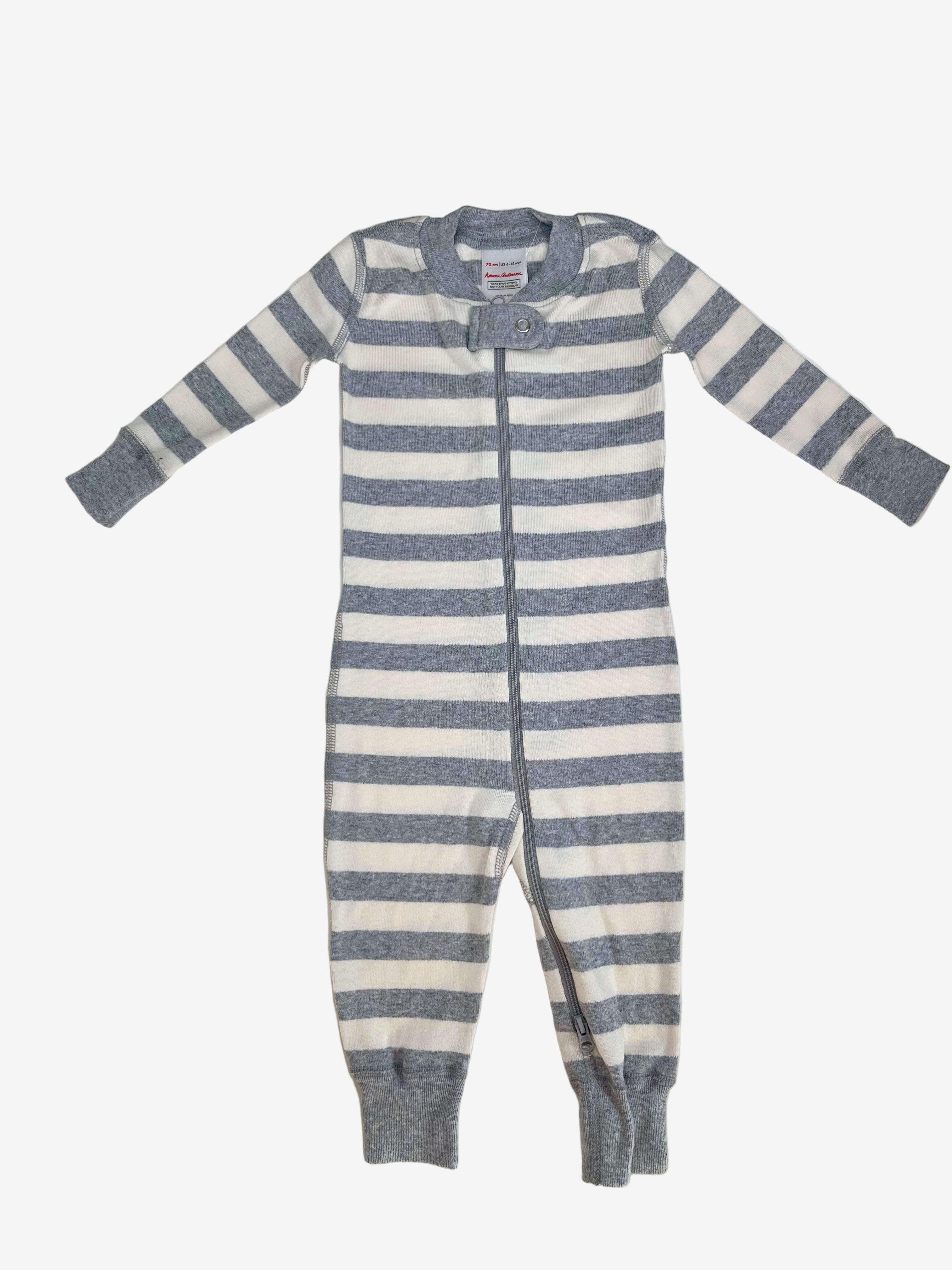 Hanna Andersson – Striped Romper (6–12 Months)