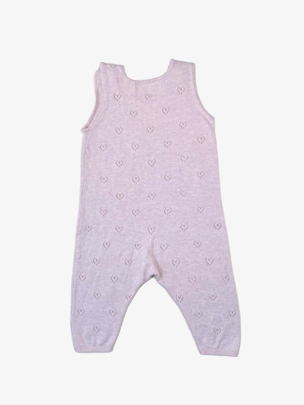 Zara - Heart Knit Jumpsuit (Size 6–9 months)
