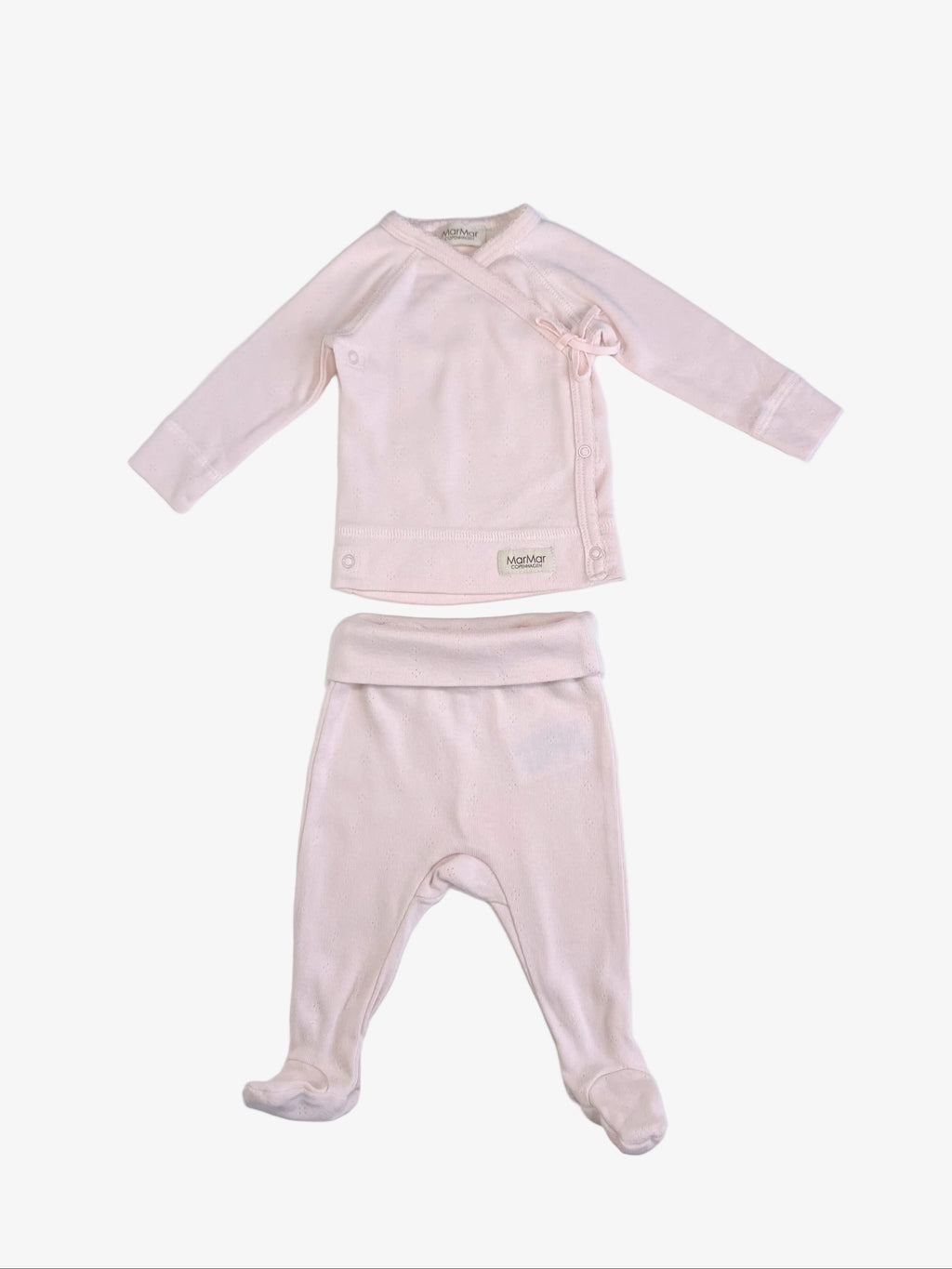 MarMar Copenhagen – Kimono Top & Footed Pants Set (Size 0–3 months / 56 cm)