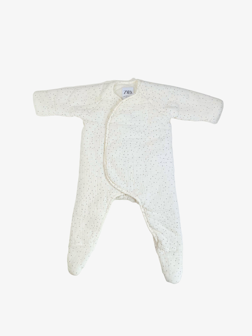 Zara – Padded Muslin Kimono-Style Suit (Size 3–6 Months)