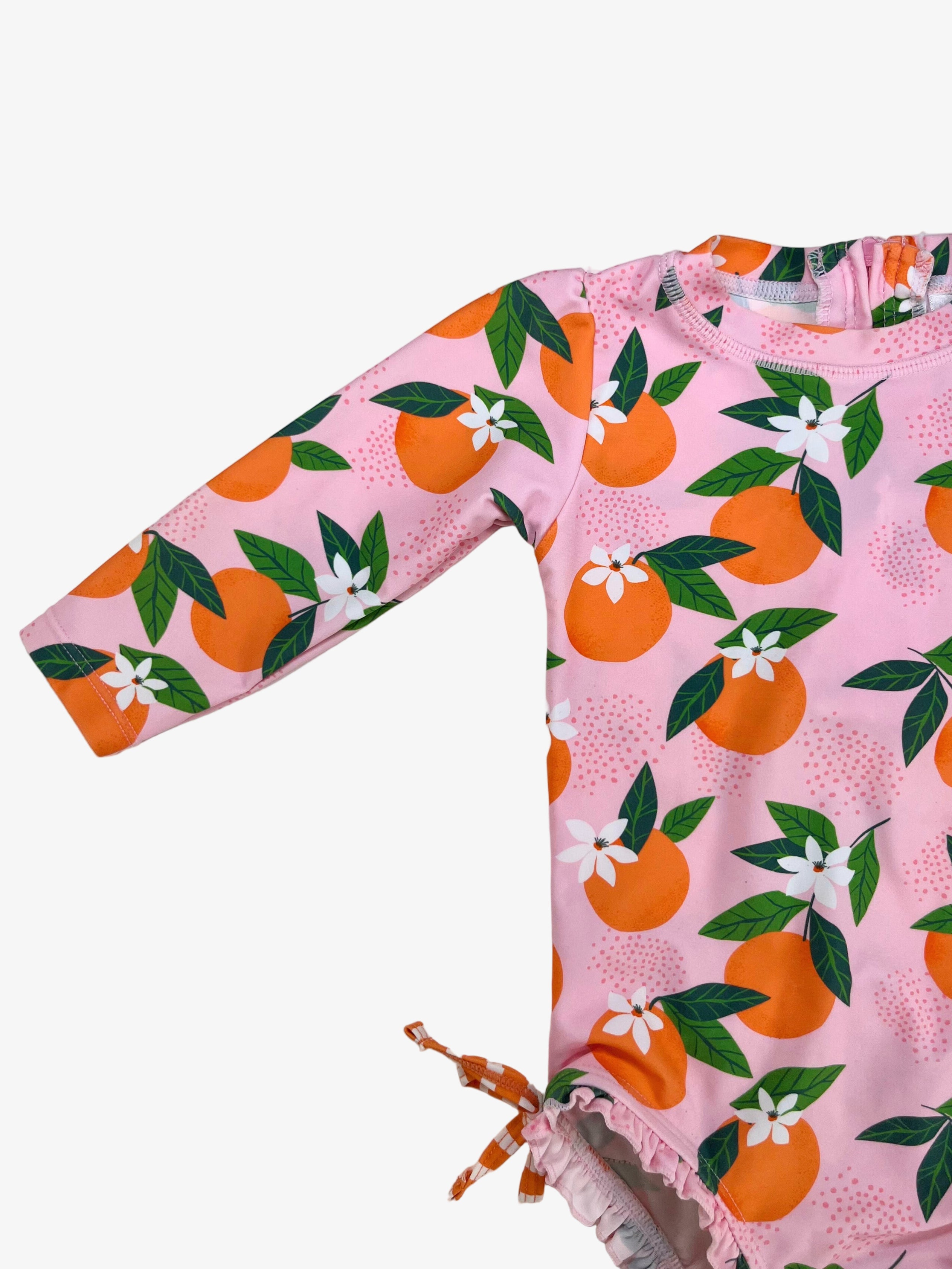 RuffleButts - Long-Sleeve Swimsuit  (12–18 Months)