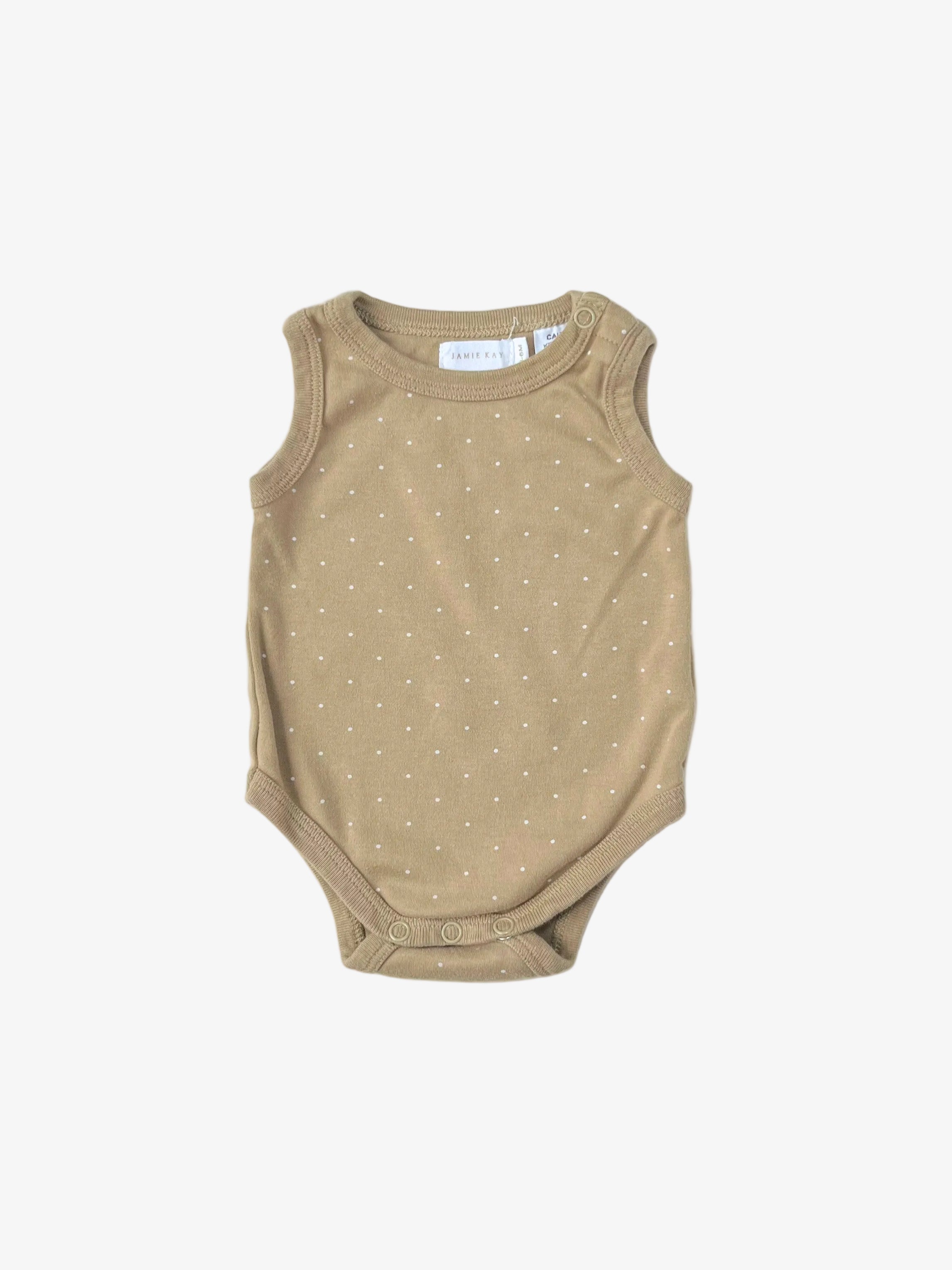 Jamie Kay – Sleeveless Onesie (Size 3–6 months)