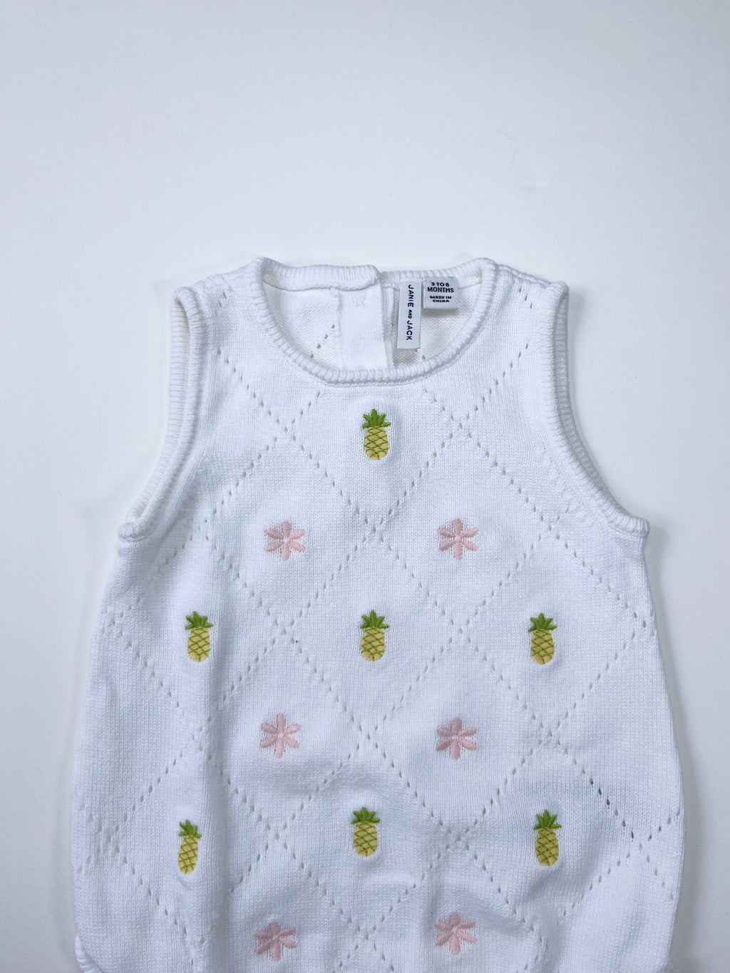 Janie and Jack – Knitted Romper (Size 3–6 months)