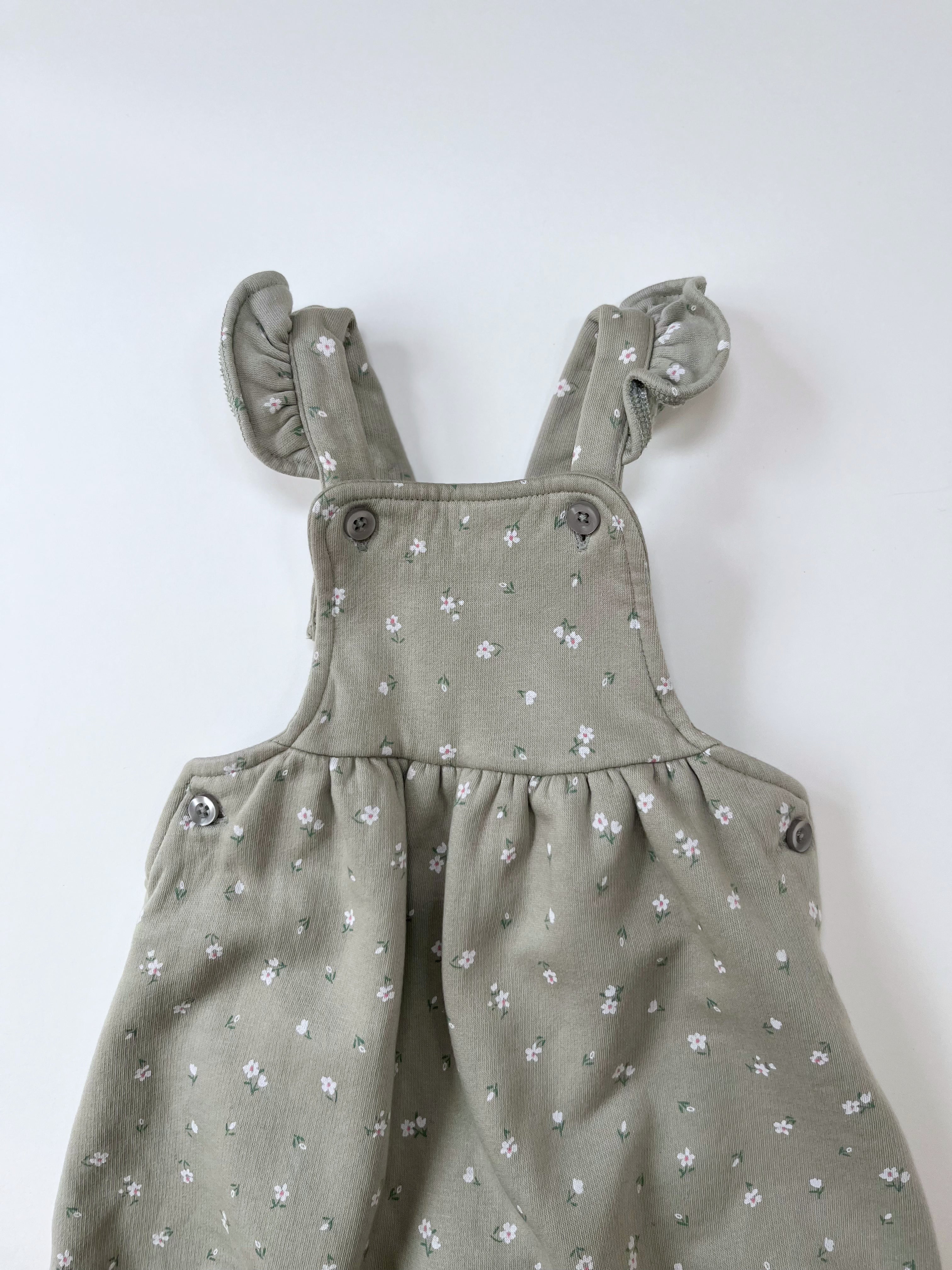Unknown – Fleece-Lined Overalls (Size 3–6 months)