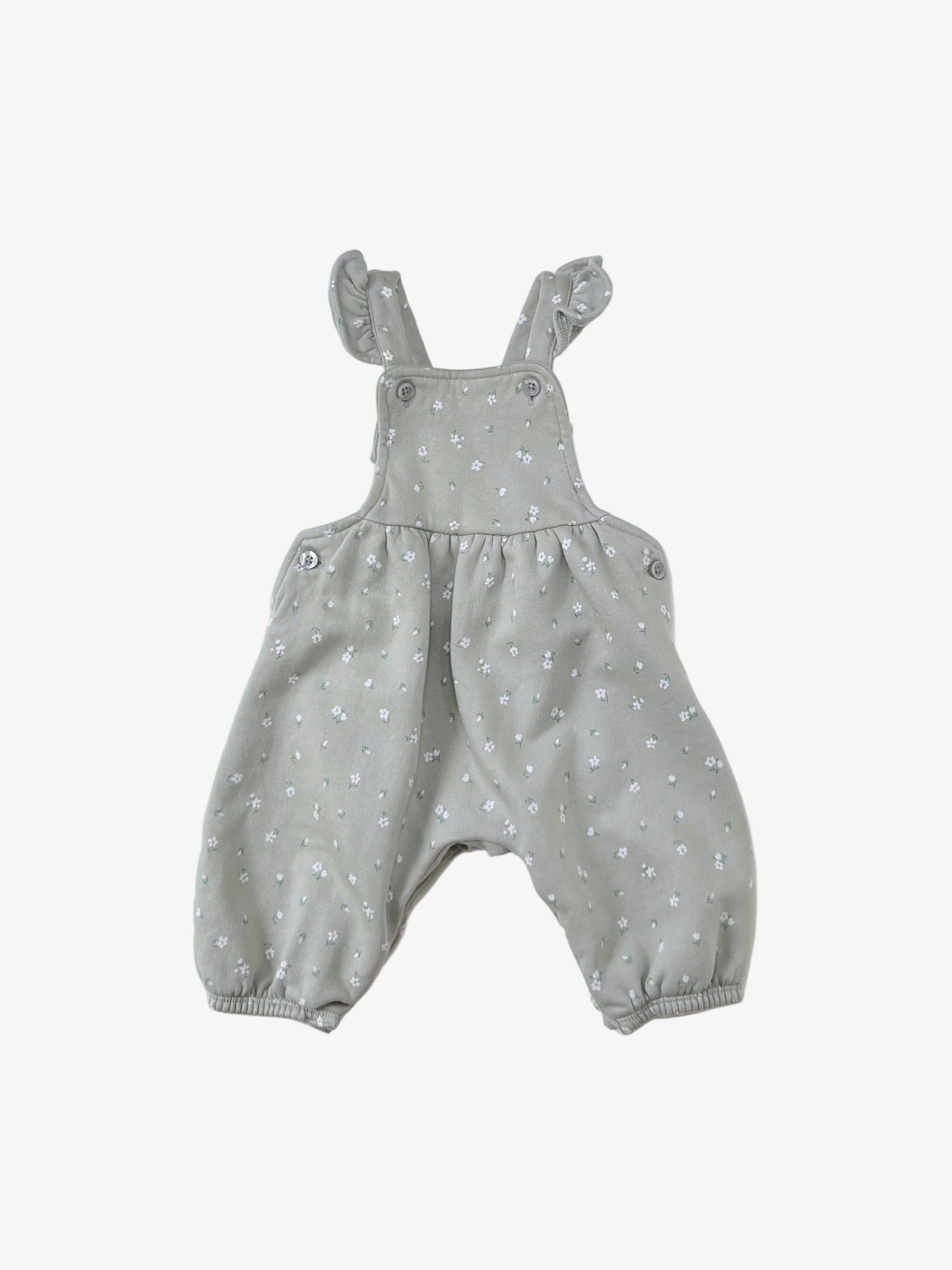 Unknown – Fleece-Lined Overalls (Size 3–6 months)