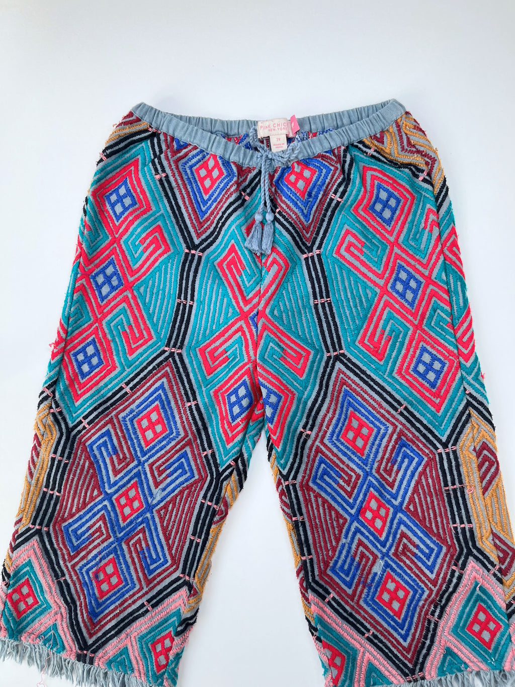 Pink Chicken – Embroidered Pants (Size 2–3 years)