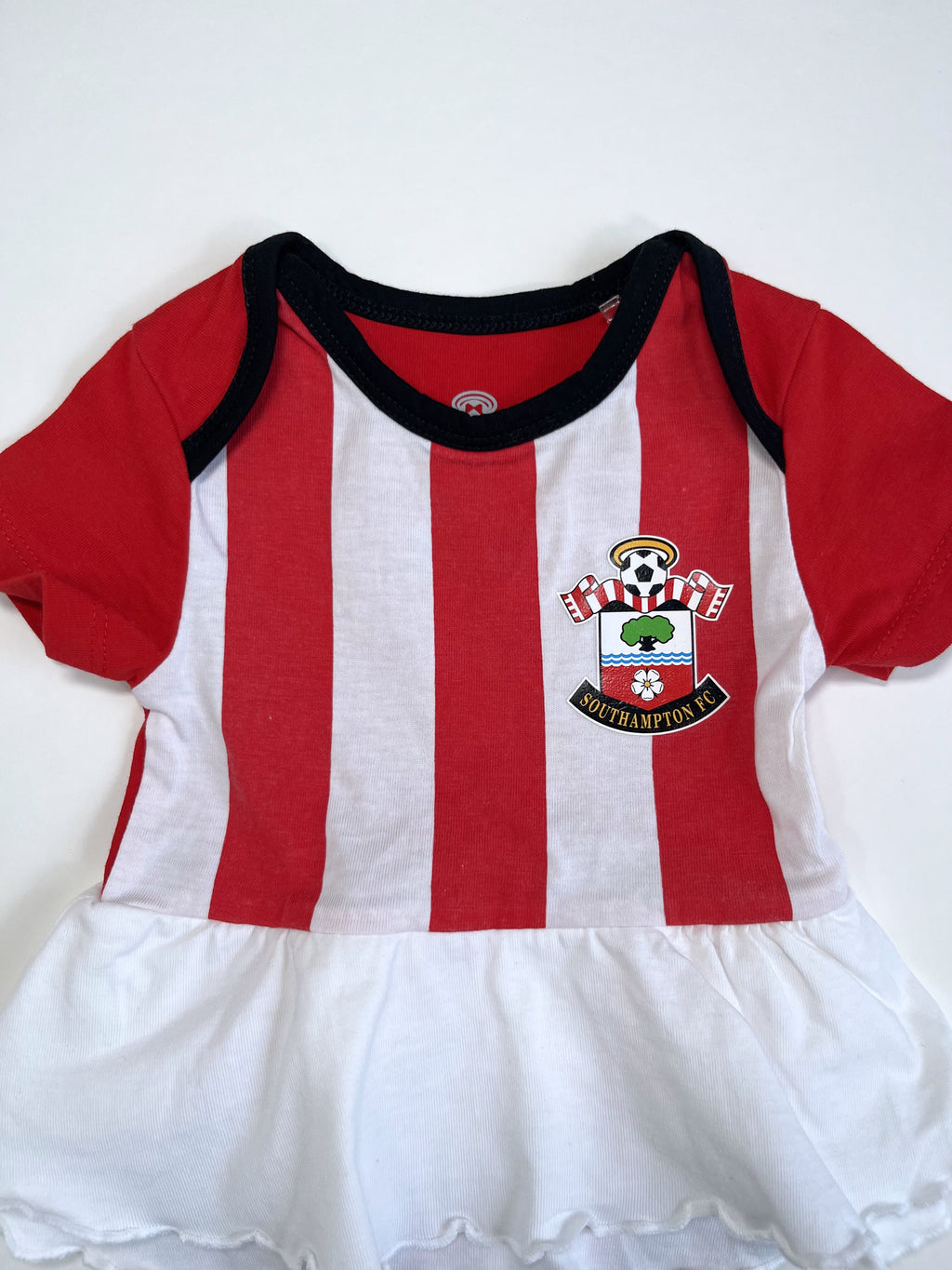 Southampton FC – Sport Onesie with Attached Skirt (Size 0–3 months)
