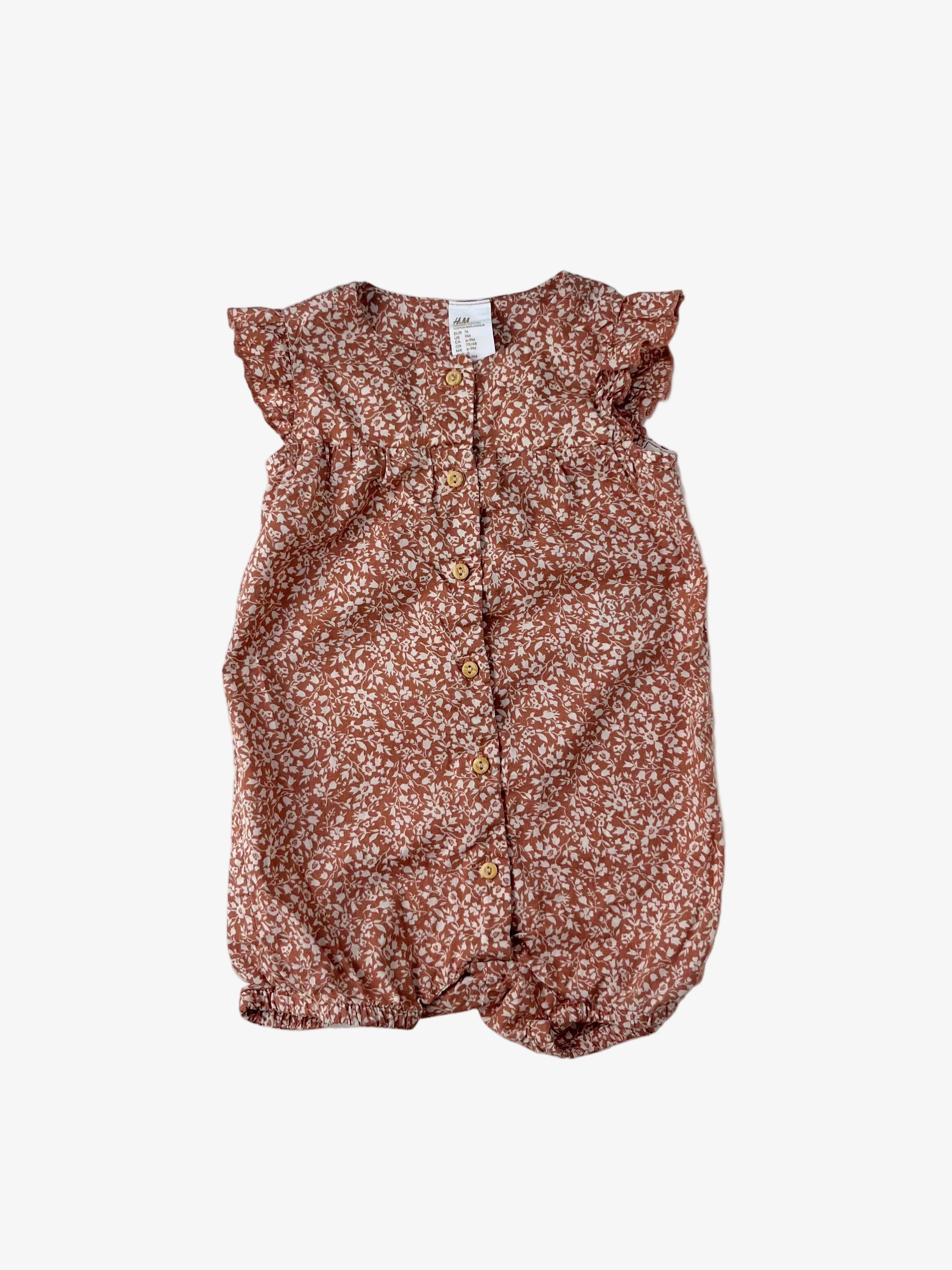H&M – Short-Sleeve Romper (Size 9 months)