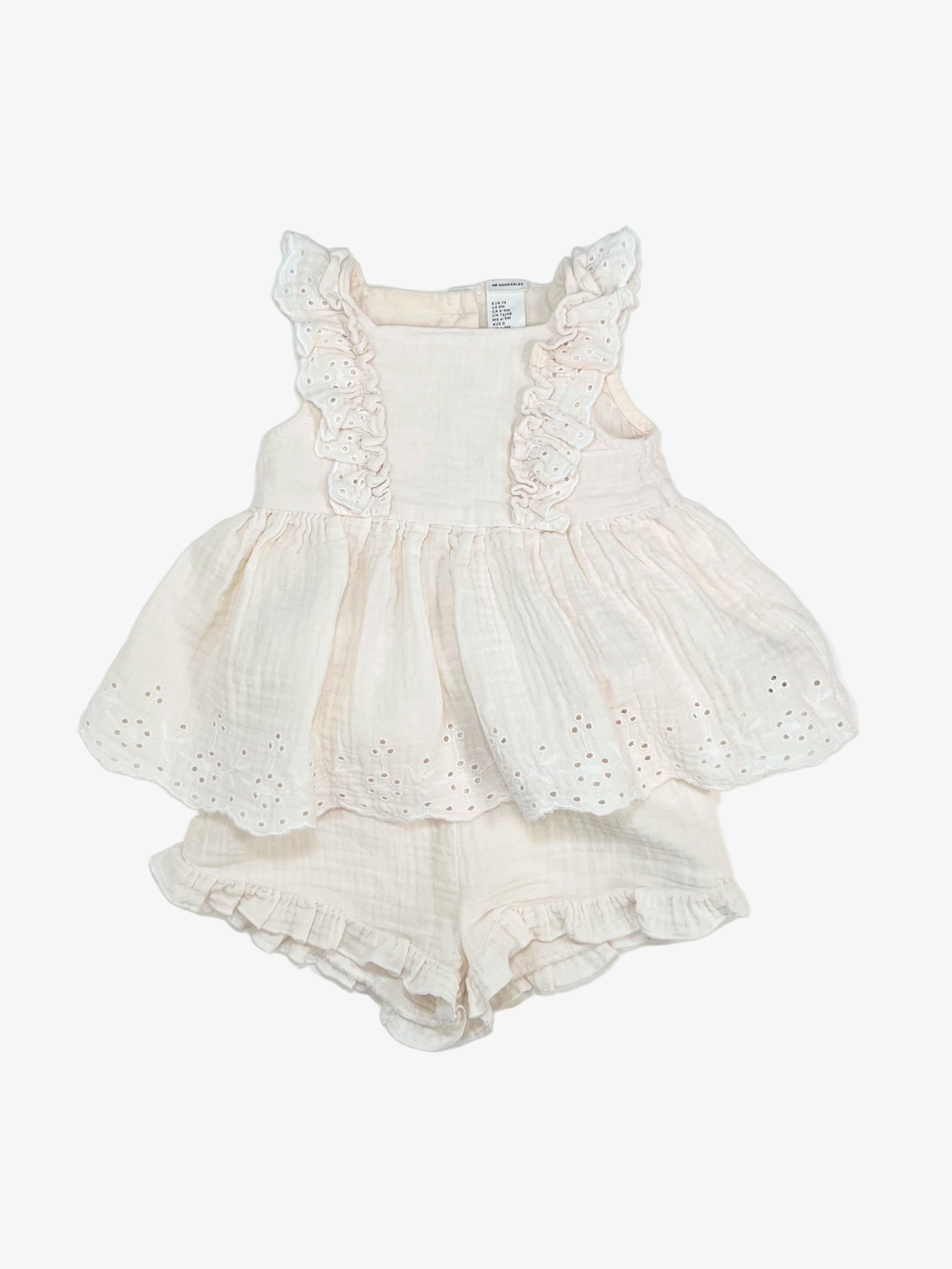 H&M Adorables - 2-Piece Cotton Muslin Set (Size 6–9 months)