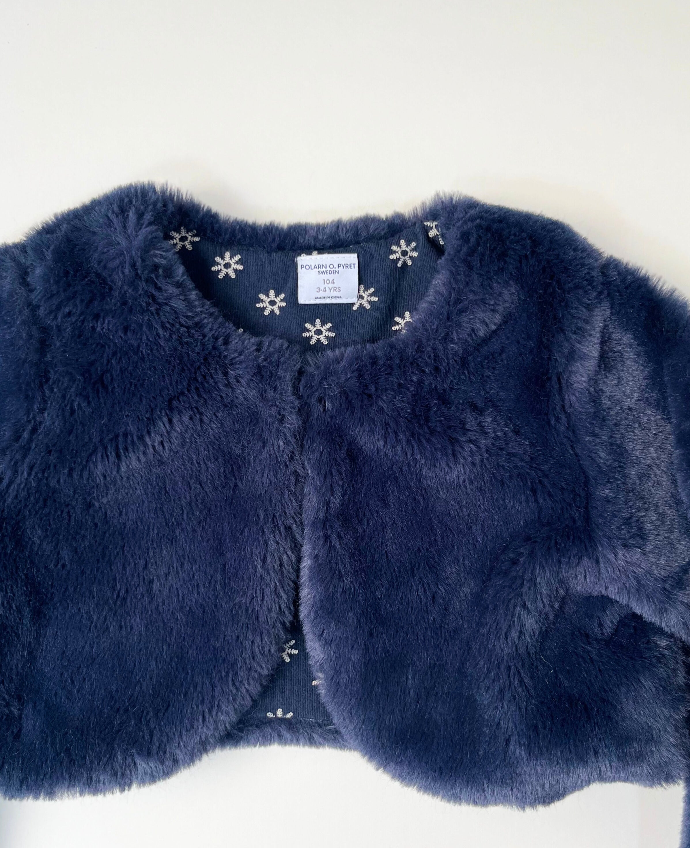 Polarn O. Pyret Faux Fur Bolero (Size 3–4 Years)