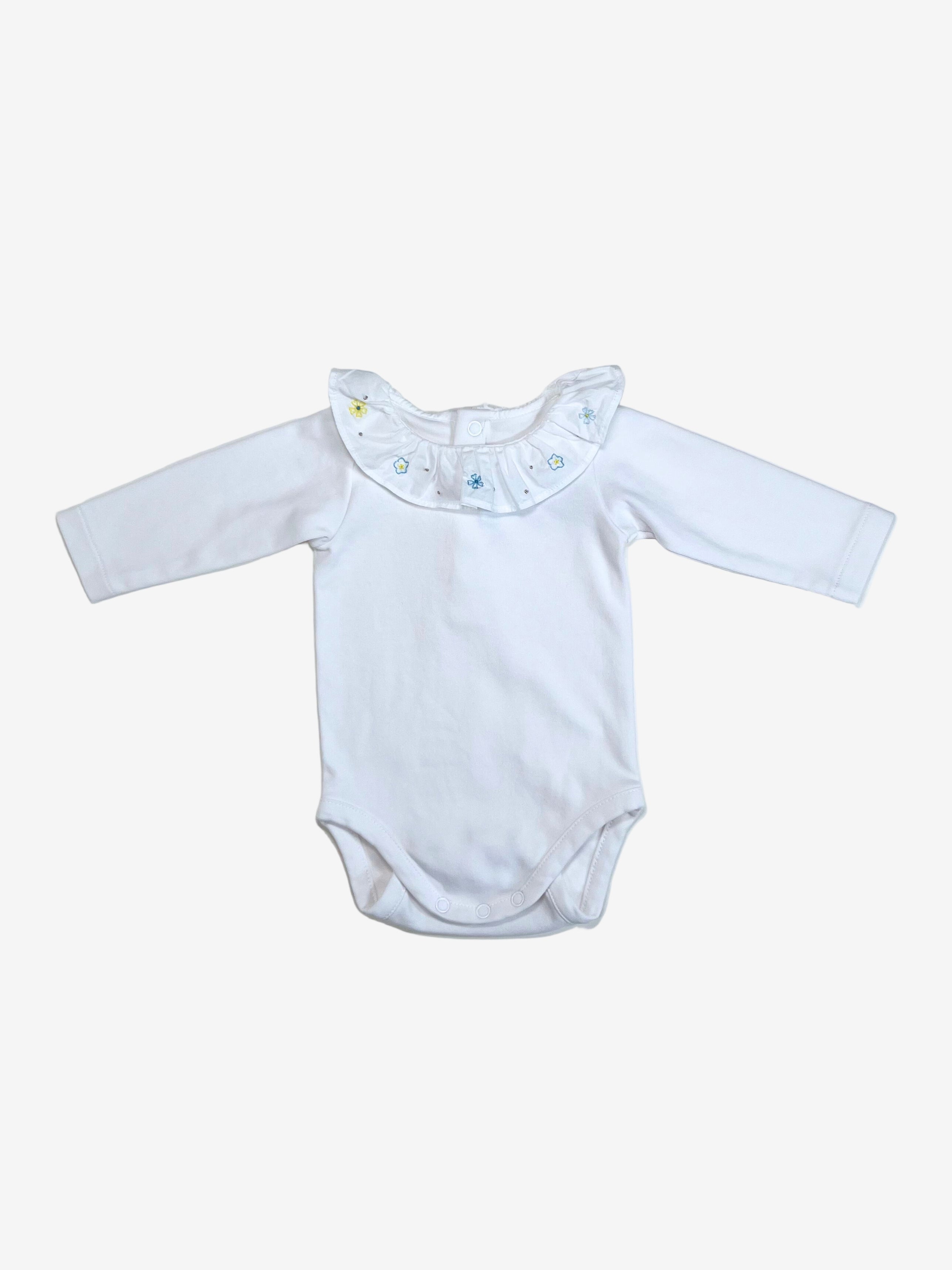 Jacadi - Long Sleeve Onesie  (3 Months, runs small)