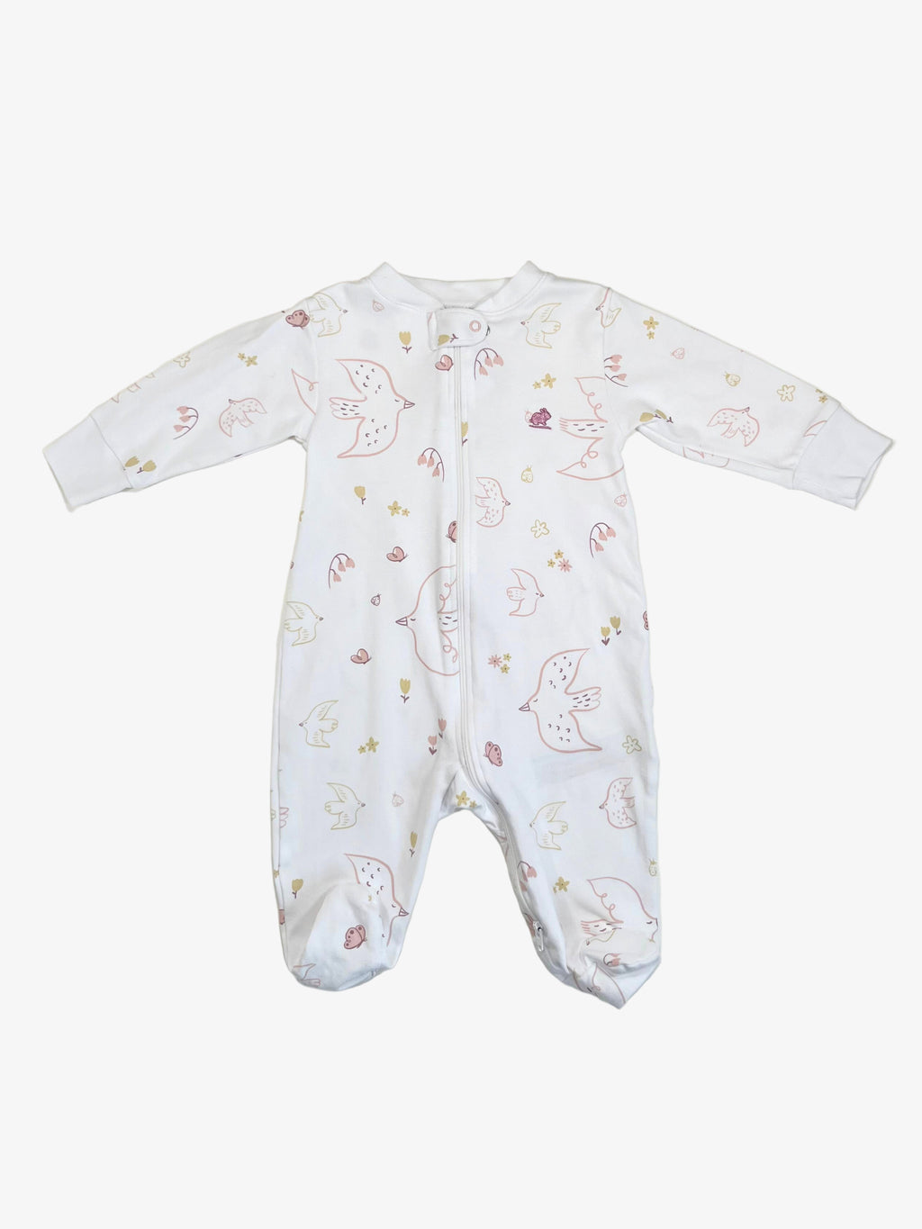 Baby Cottons – Footies with Zipper (Size 6 Months)
