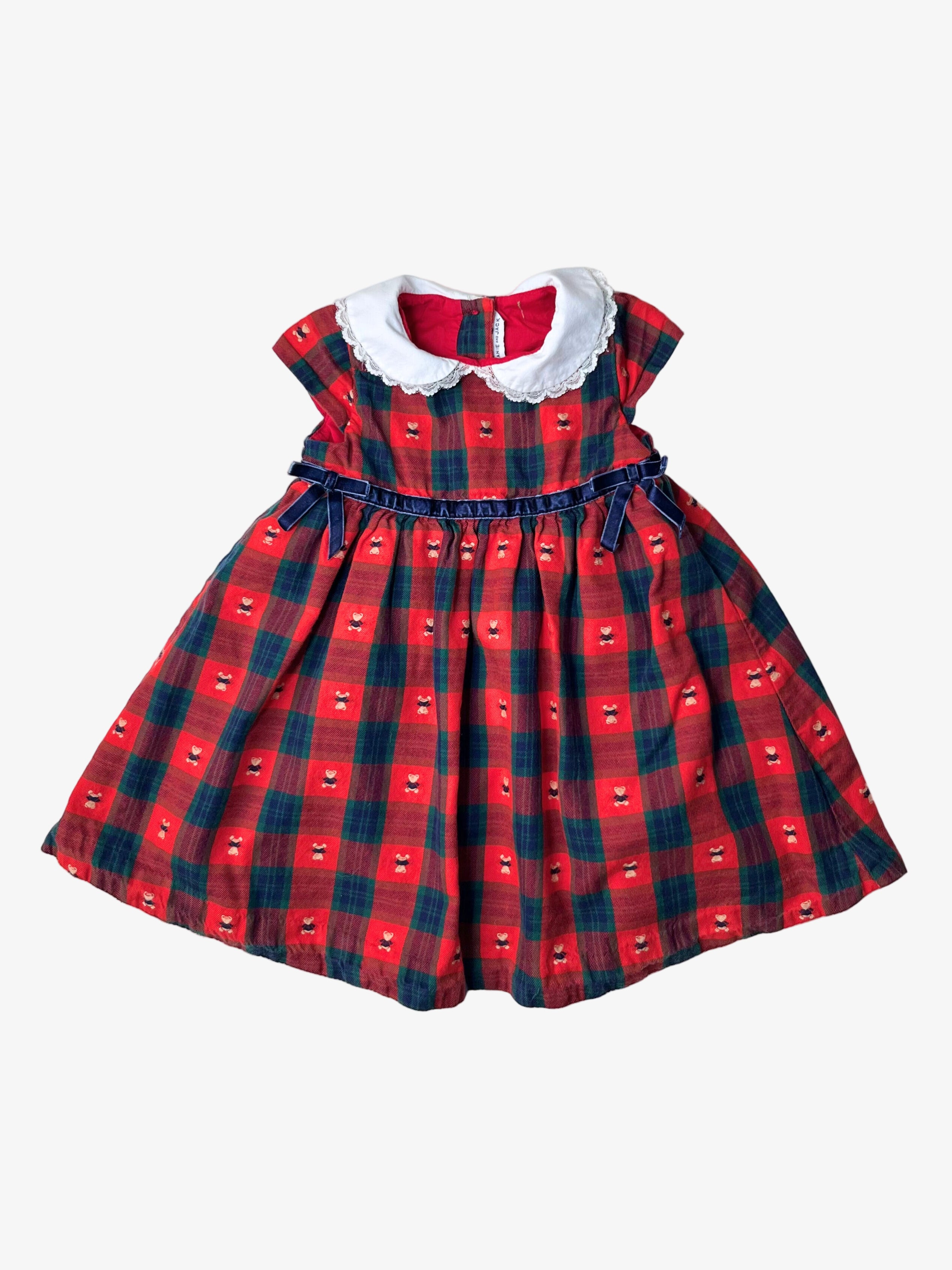 Janie and Jack – Plaid Dress Set (Size 12–18 months)
