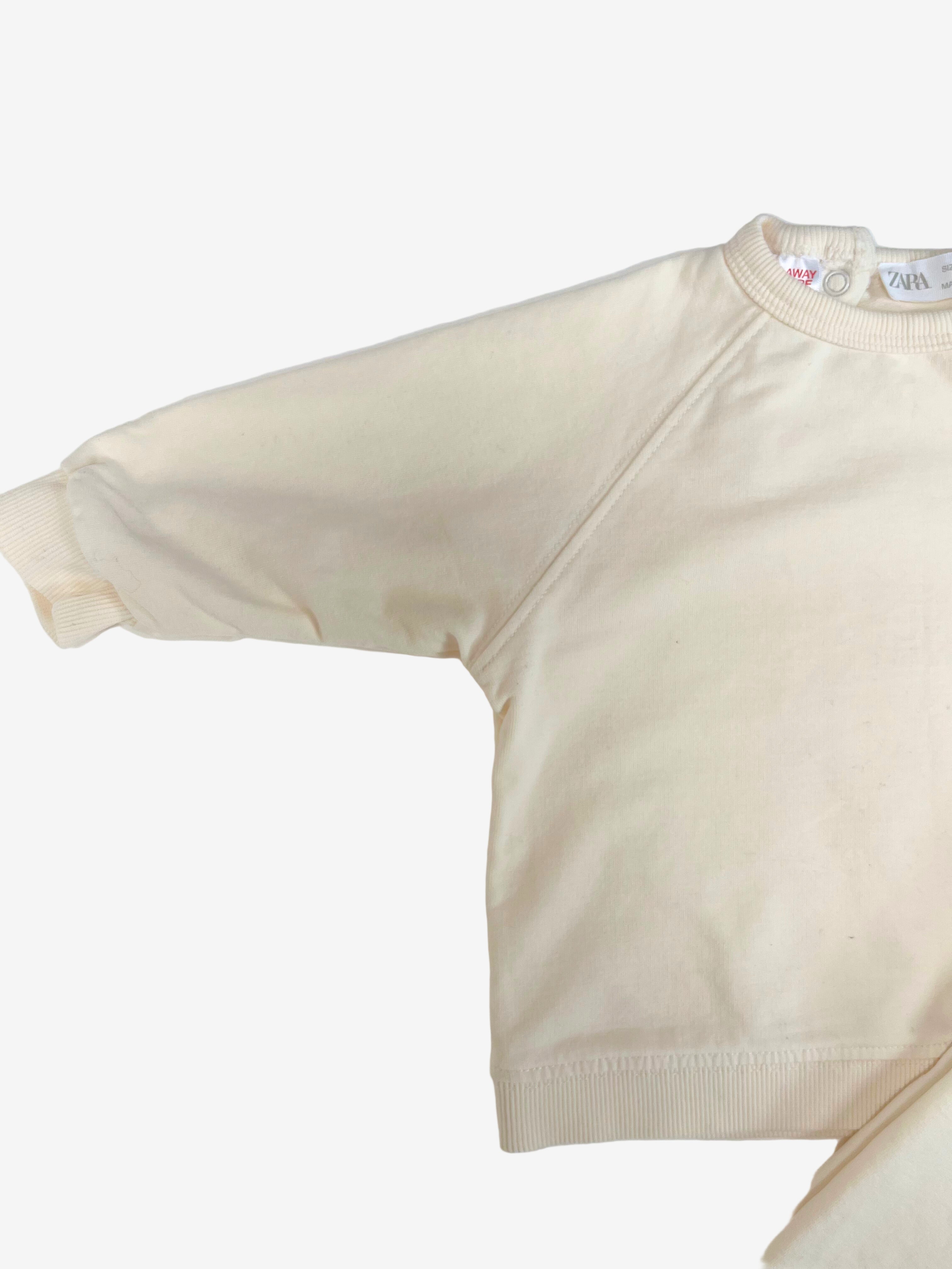 Zara Sweatshirt & Sweatpants Set – 3–6 Months
