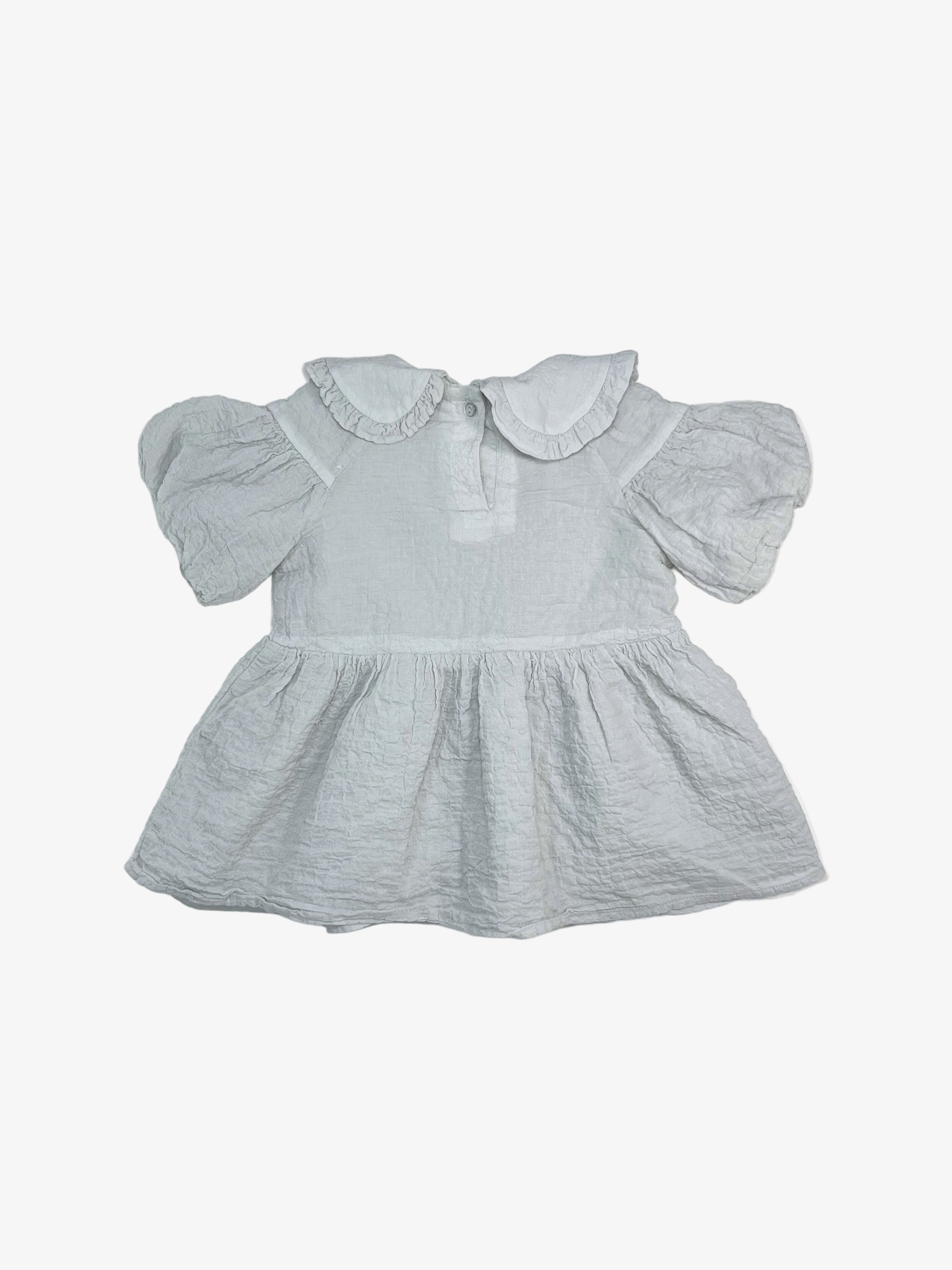 H&M Adorables - Puff-Sleeved Cotton Dress (Size 6–9 months)